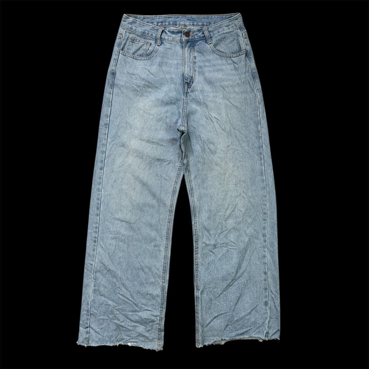 If Six Was Nine 💥Baggy💥 Ripped Blue Washed Jean - bdp0055 Size US 29 - 1 Thumbnail