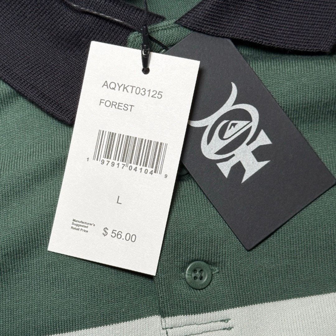 Quiksilver Quiksilver Men’s Mercury Rugby Polo Forest Large Surf Skate Size US L / EU 52-54 / 3 - 6 Thumbnail