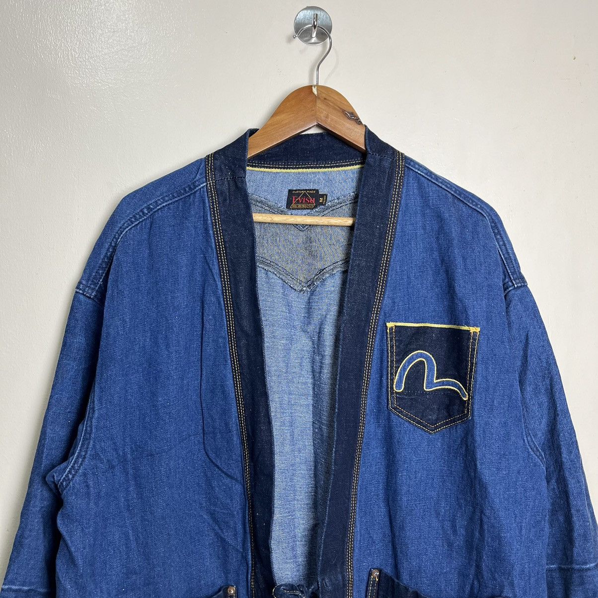 Evisu Evisu Discharged Daicock Insert Selvedge Denim Kimono Size US M / EU 48-50 / 2 - 2 Thumbnail