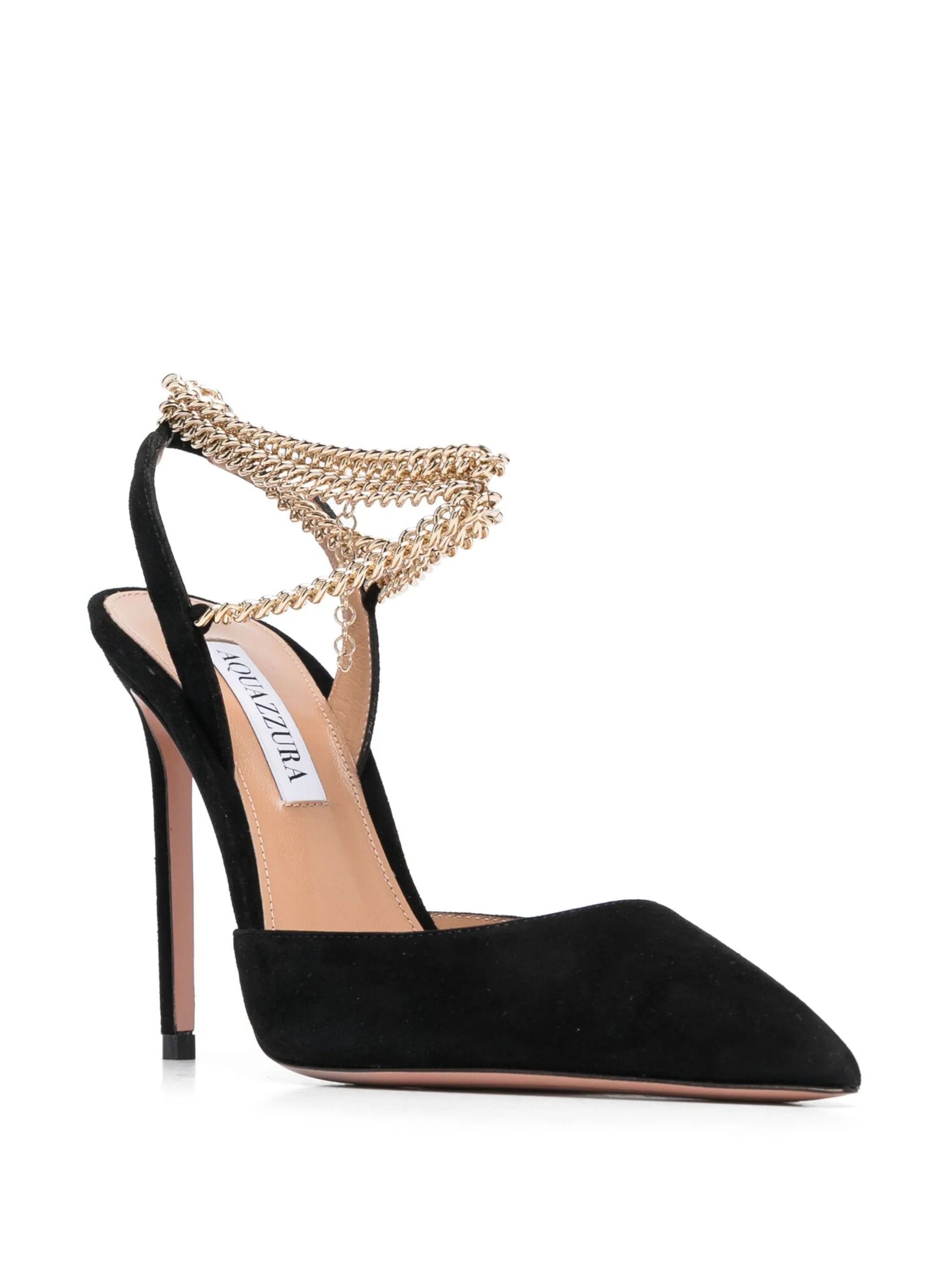 Aquazzura o1srvl11e1024 Heel in Black Size US 8 / IT 38 - 1 Thumbnail