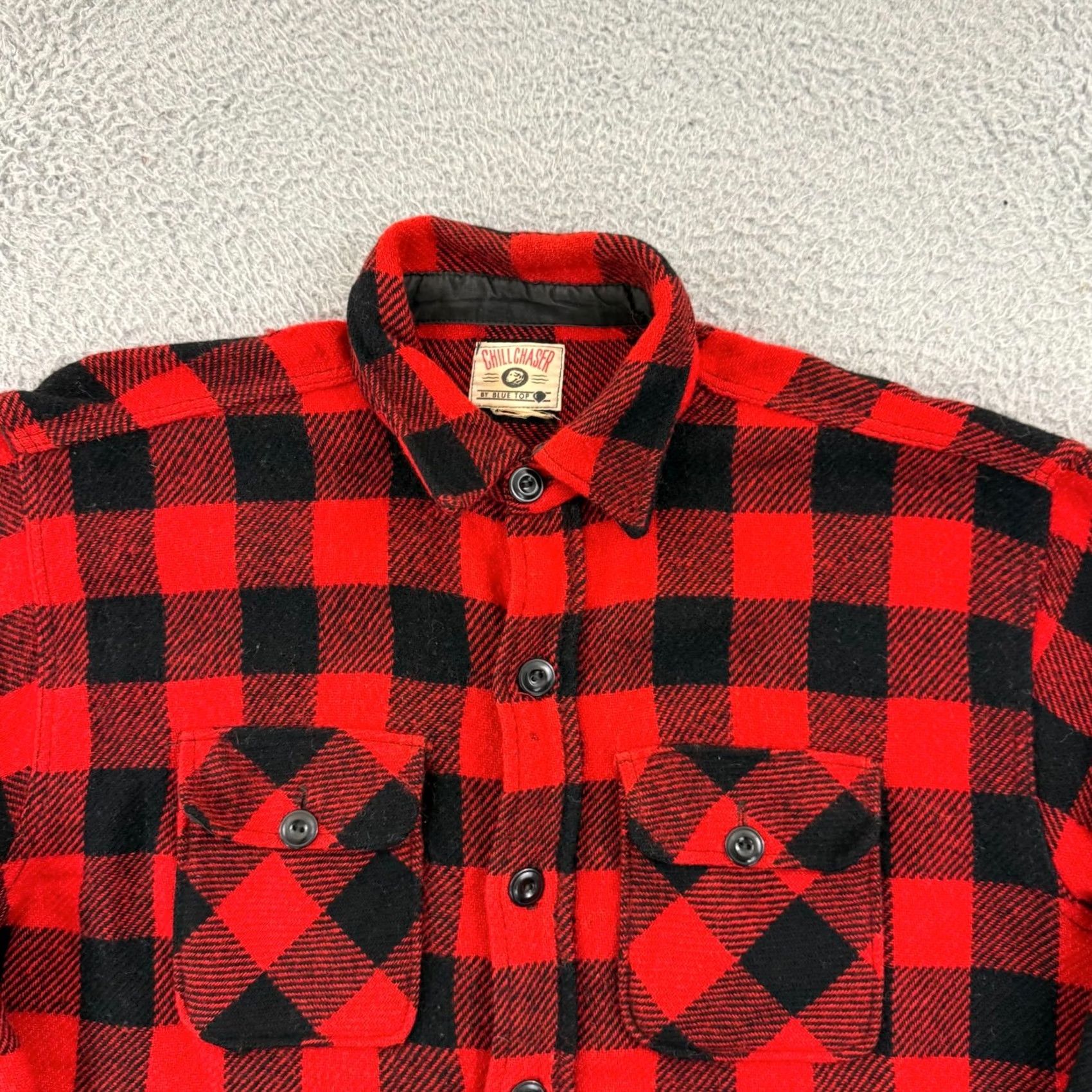 Vintage VINTAGE Chill Chaser Shirt Men XL Red Buffalo Plaid Flannel 80s Long Sleeve USA Size US XL / EU 56 / 4 - 4 Thumbnail