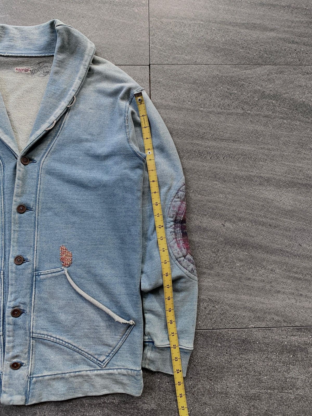 Kapital Kountry FREE TAX! Distressed Elbow Patch Denim Jacket Size US M / EU 48-50 / 2 - 20 Thumbnail