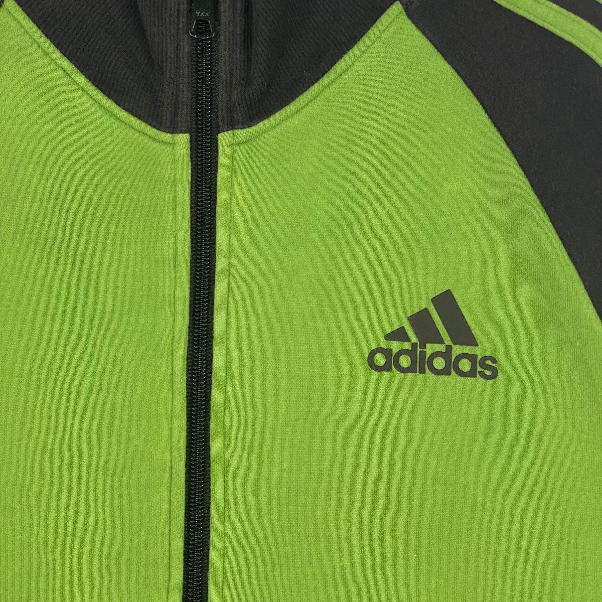 Adidas × Vintage Vintage Adidas Full Zip Hoodie Sweater Green/Black Size US L / EU 52-54 / 3 - 5 Thumbnail