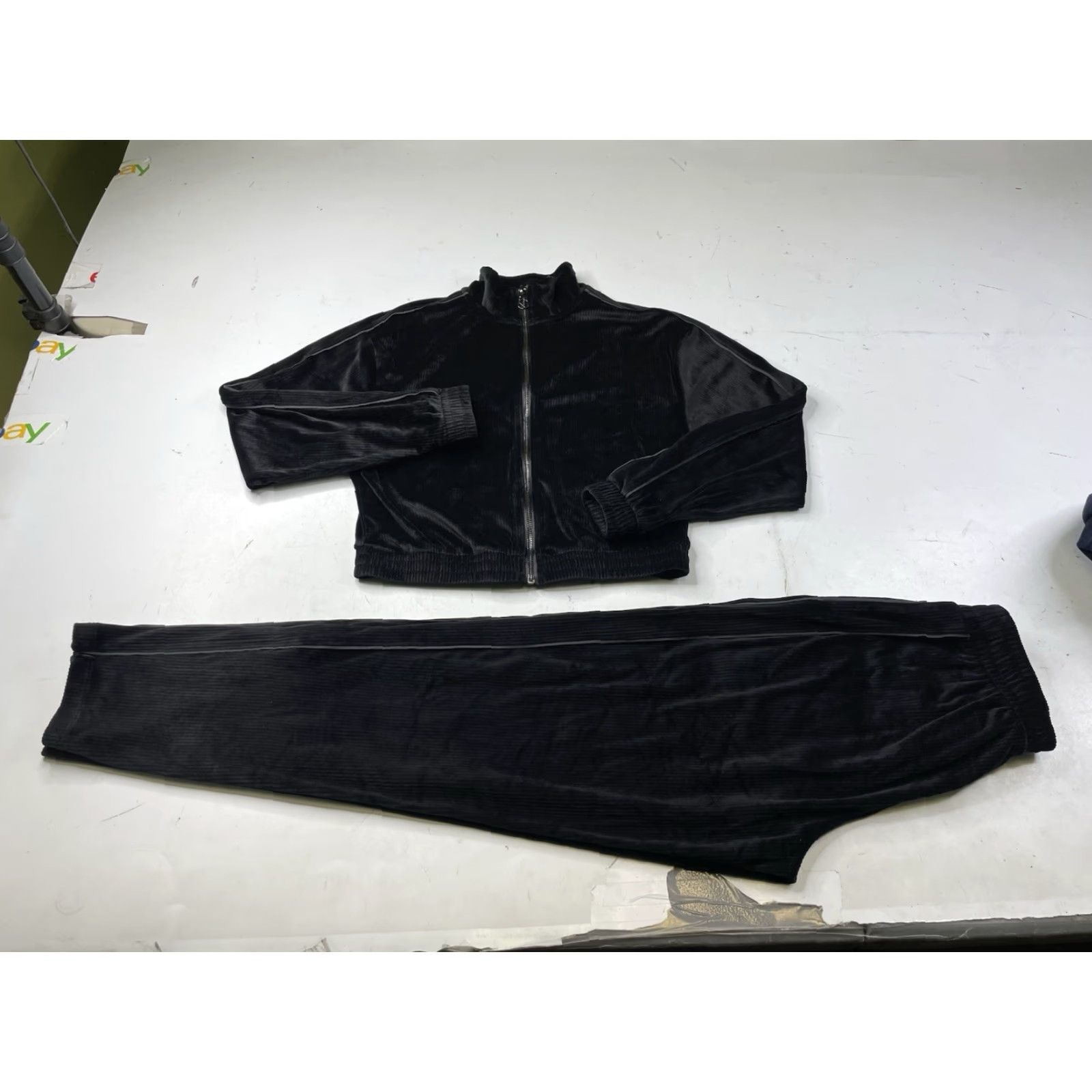 Victoria's Secret NWT Victoria's Secret Tracksuit 2 Piece Velour Black XS Womens On Point Y2K Victoria's Secret Tracksuit Black Velour 2 Piece Set Womens XS Size XS / US 0-2 / IT 36-38 - 2 Thumbnail