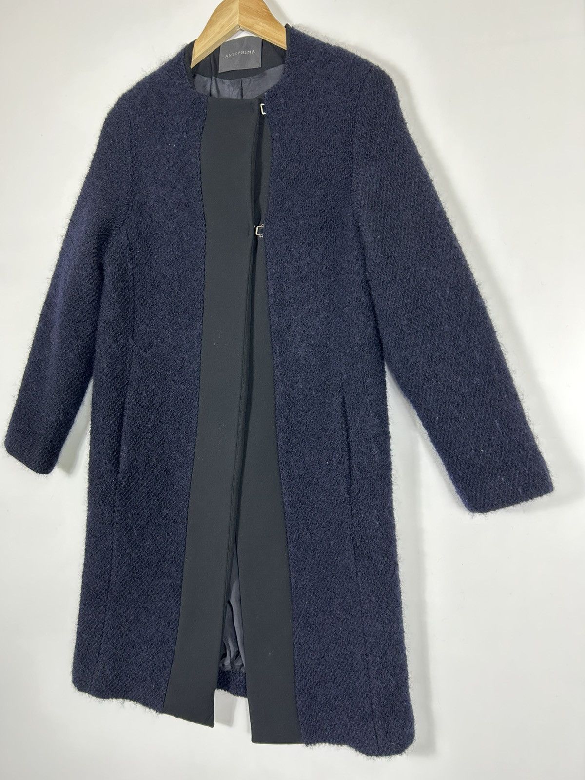 ANTEPRIMA 🔥 ANTEPRIMA Milano Wool Mohair Long Coat Jacket Size XS / US 0-2 / IT 36-38 - 3 Thumbnail