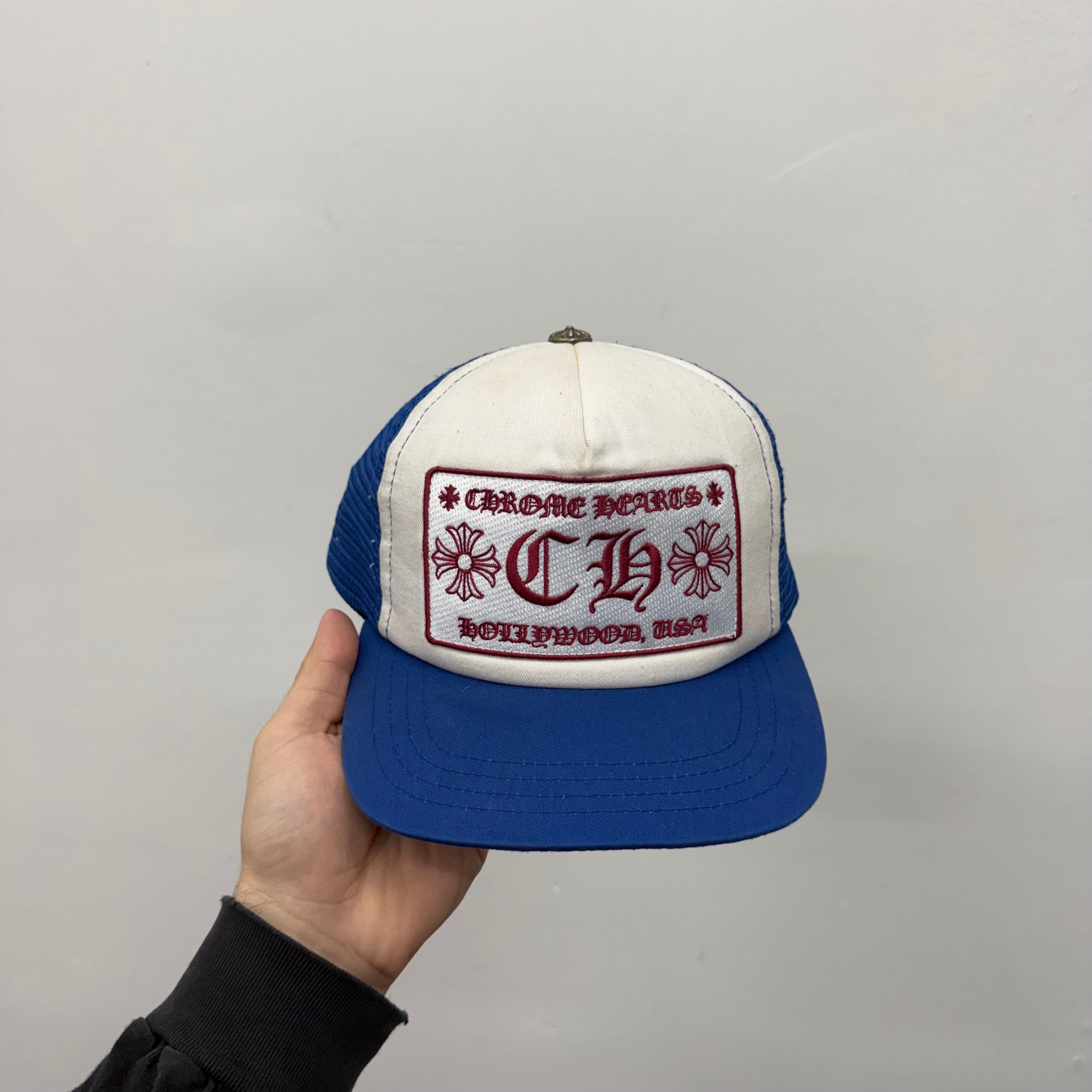 Chrome Hearts Chrome Hearts Blue Hollywood CH Trucker Hat Size ONE SIZE - 2 Thumbnail