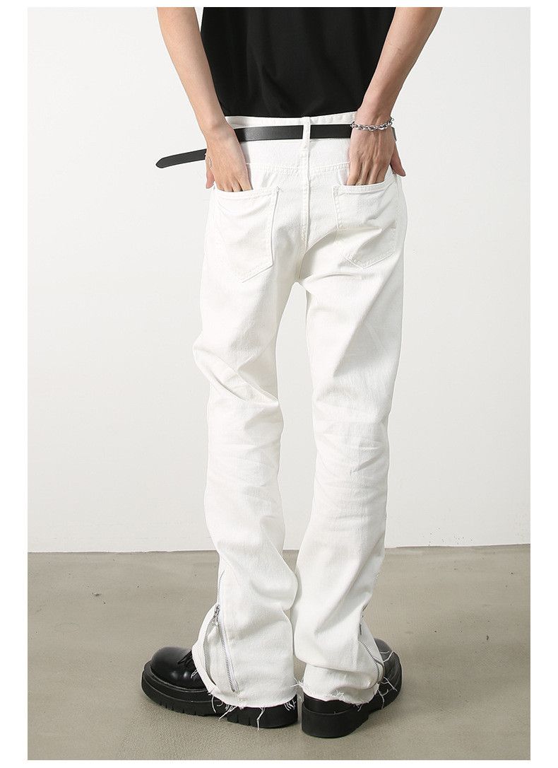 Japanese Brand × Jean Men's loose straight raw edge casual flared jeans Size US 32 / EU 48 - 4 Thumbnail