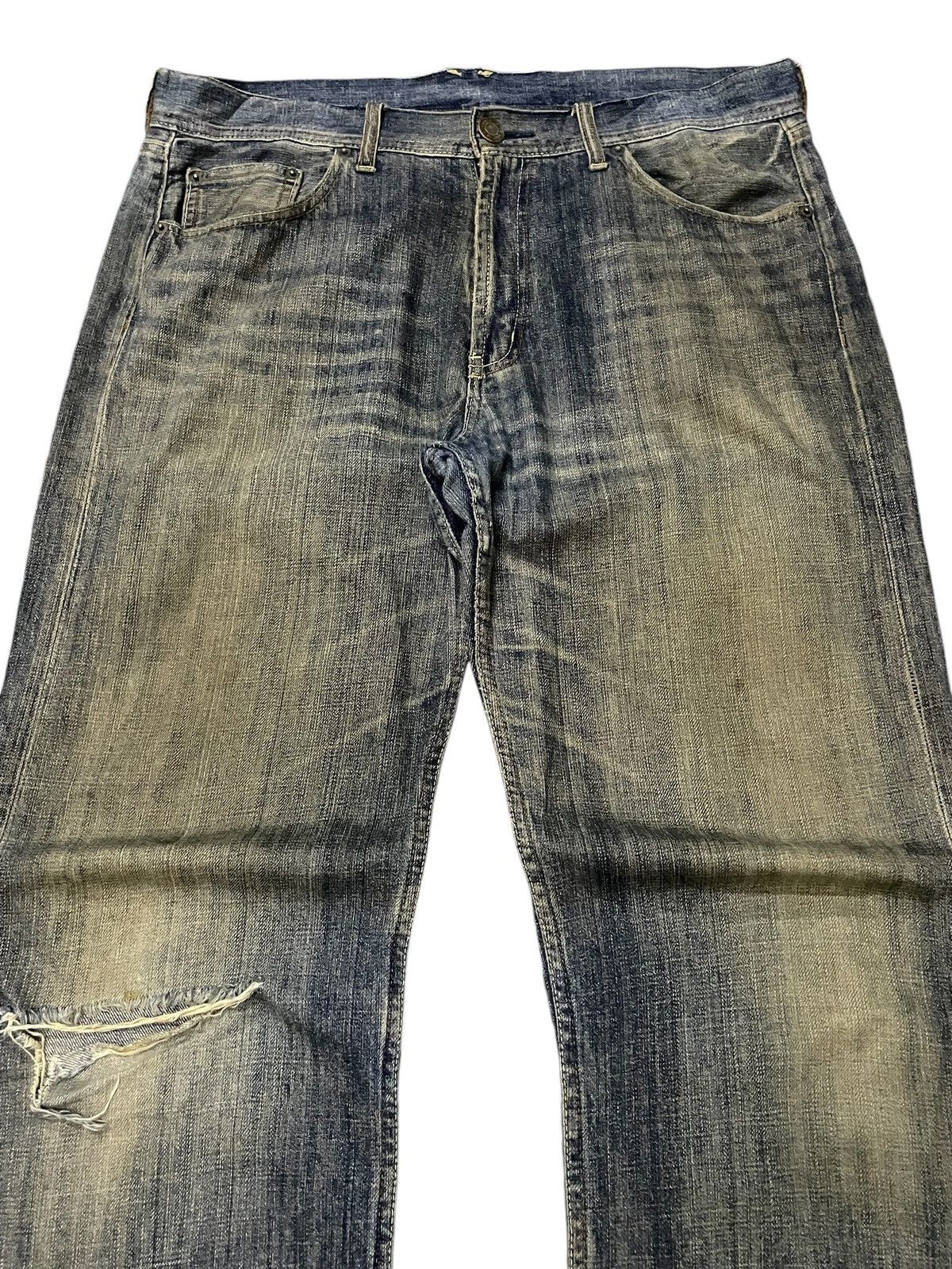 Hysteric Glamour Vintage Japanese Brand Mud Wash Loose Distressed Jeans Size US 36 / EU 52 - 7 Thumbnail