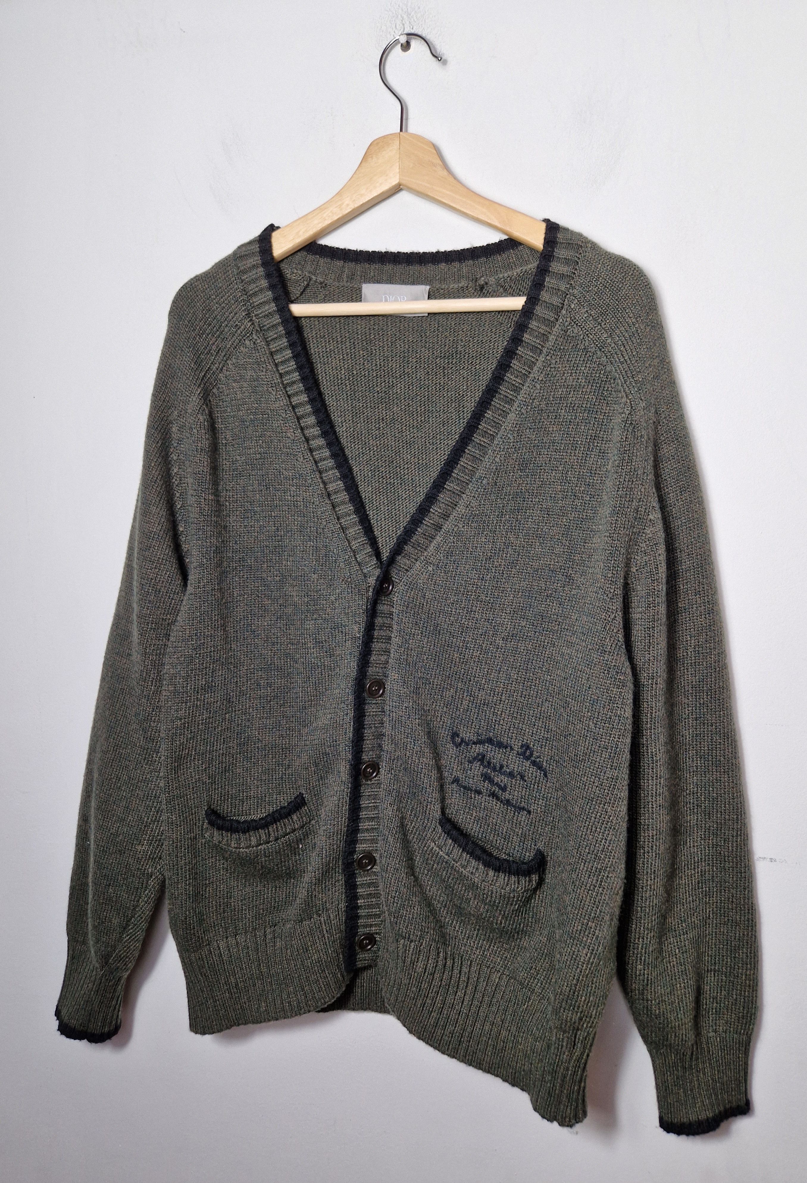 Dior Christian Dior Atelier Cardigan in Khaki Size US M / EU 48-50 / 2 - 1 Thumbnail