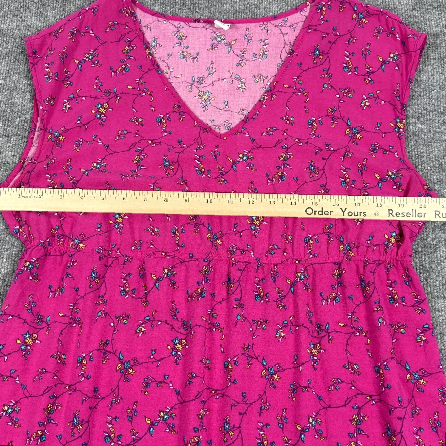 Old Navy VINTAGE Old Navy Dress Womens XL Pink Floral Boho Sleeveless Rayon Summer Casual 2010s Size XL / US 12-14 / IT 48-50 - 5 Thumbnail