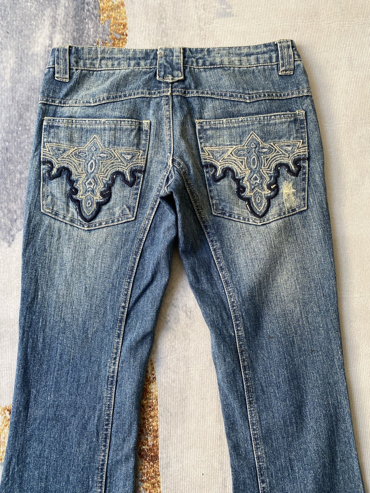 Japanese Brand × Tornado Mart 1990’s Miss Artemis Tribal Design Flare Denim Size US 29 - 15 Thumbnail