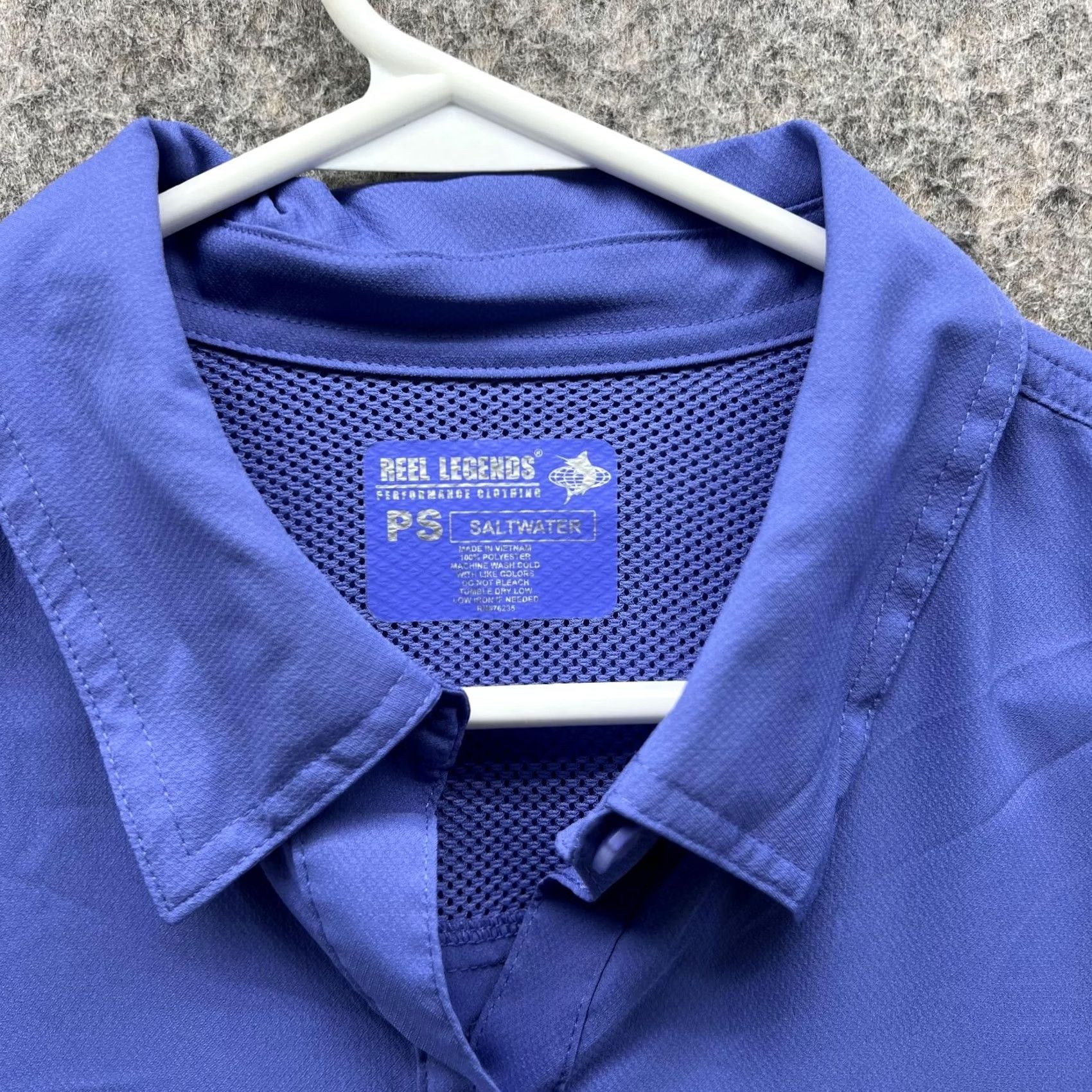 Vintage Reel Legends Shirt Women PS Petite Blue Saltwater Button-Down Vented Casual Size S / US 4 / IT 40 - 2 Thumbnail
