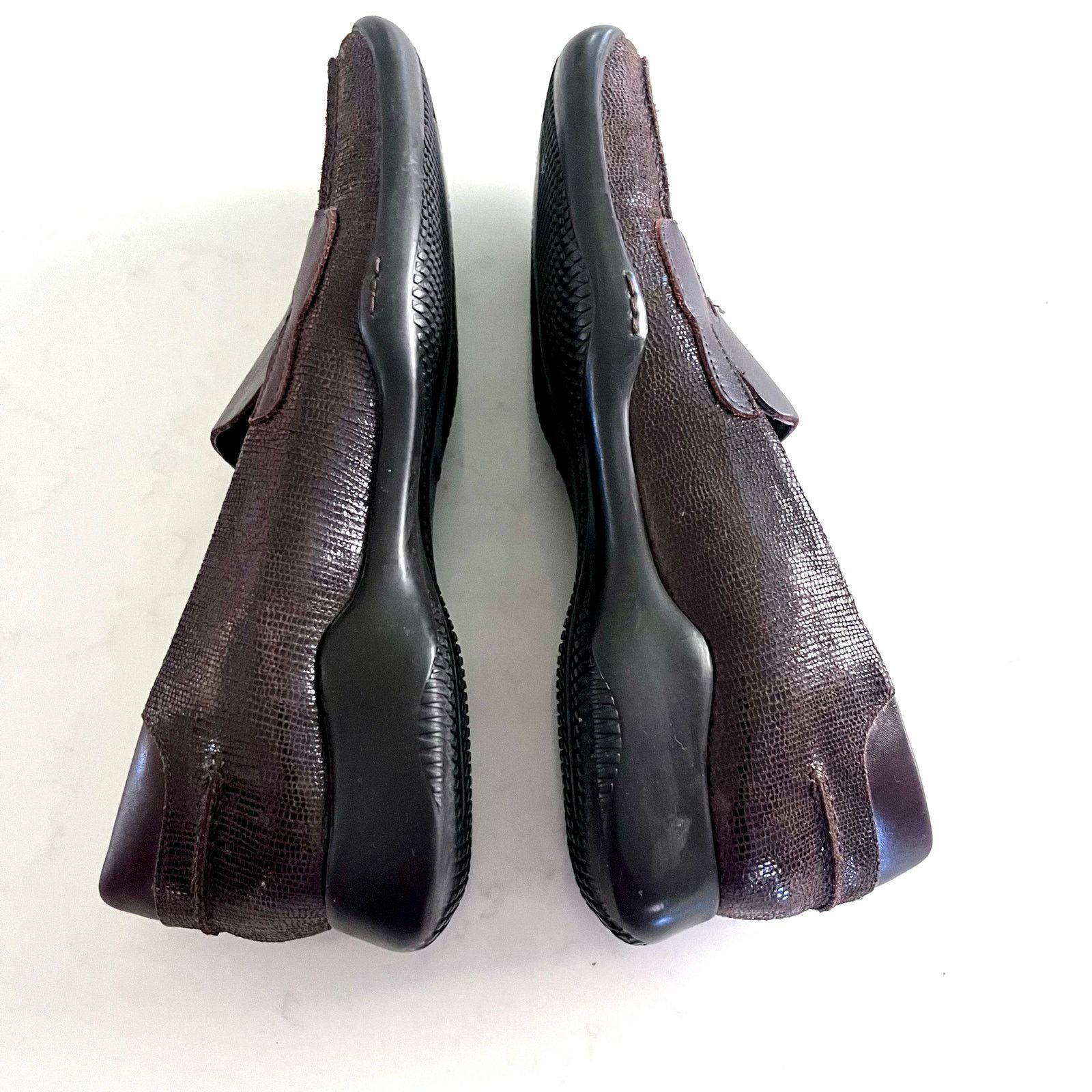 Other Sesto Meucci Women’s Brown Snakeskin Leather Loafers Size US 8.5 / IT 38.5 - 9 Thumbnail