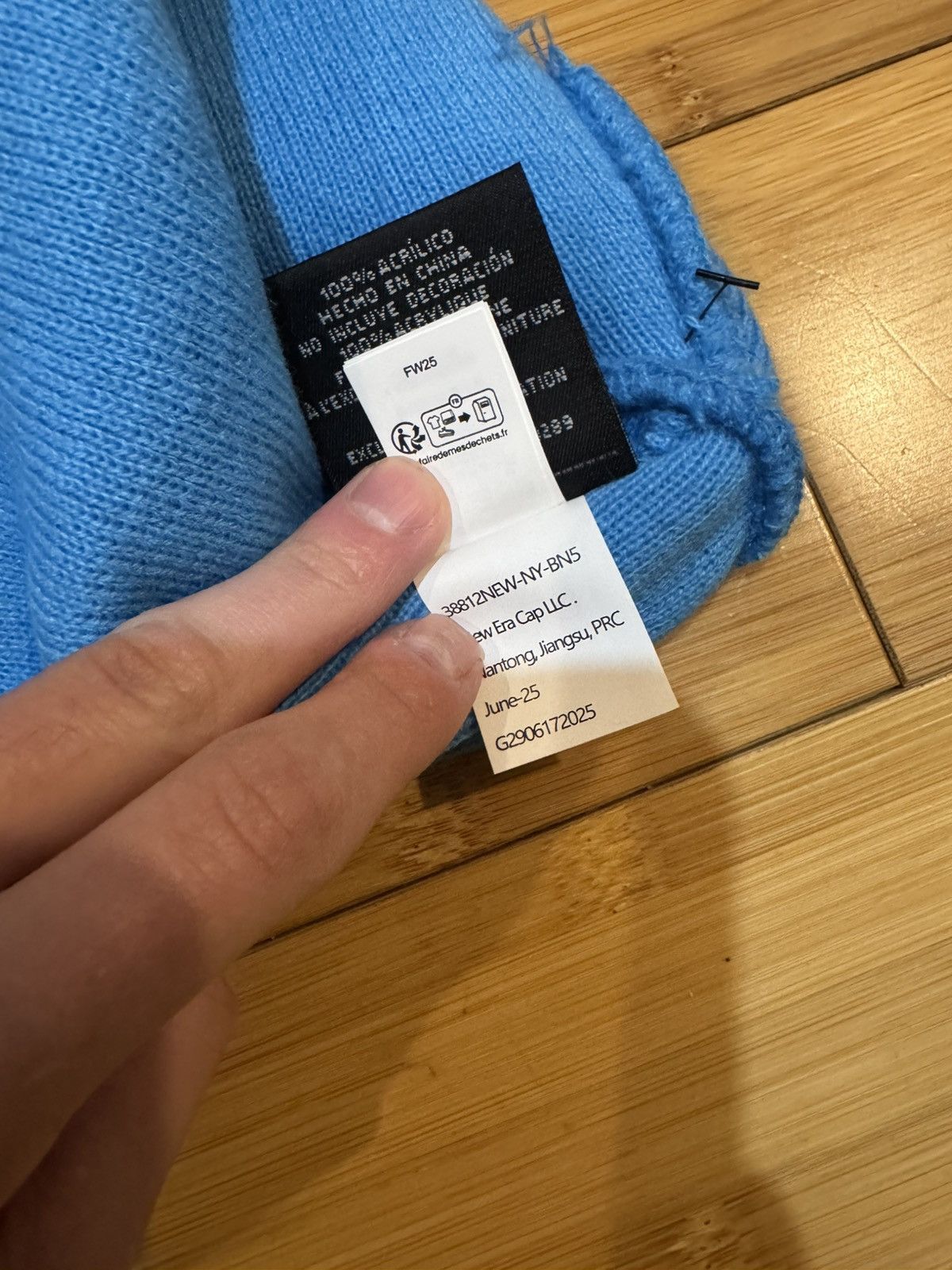 Supreme Supreme New Era Box Logo Beanie Cyan Size ONE SIZE - 7 Thumbnail