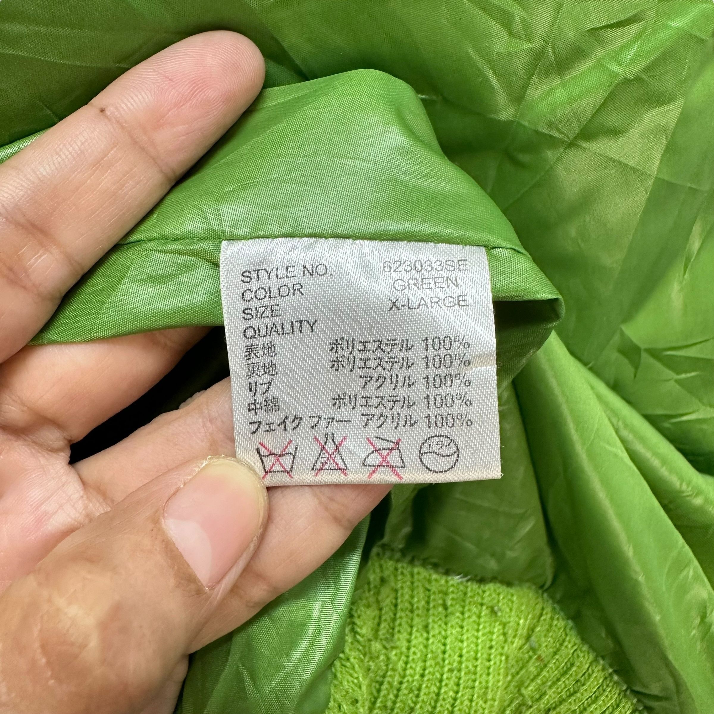 Japanese Brand FOURSEASON Patches Logo Green Puffer Jacket #A32-0719 Size US XL / EU 56 / 4 - 12 Thumbnail