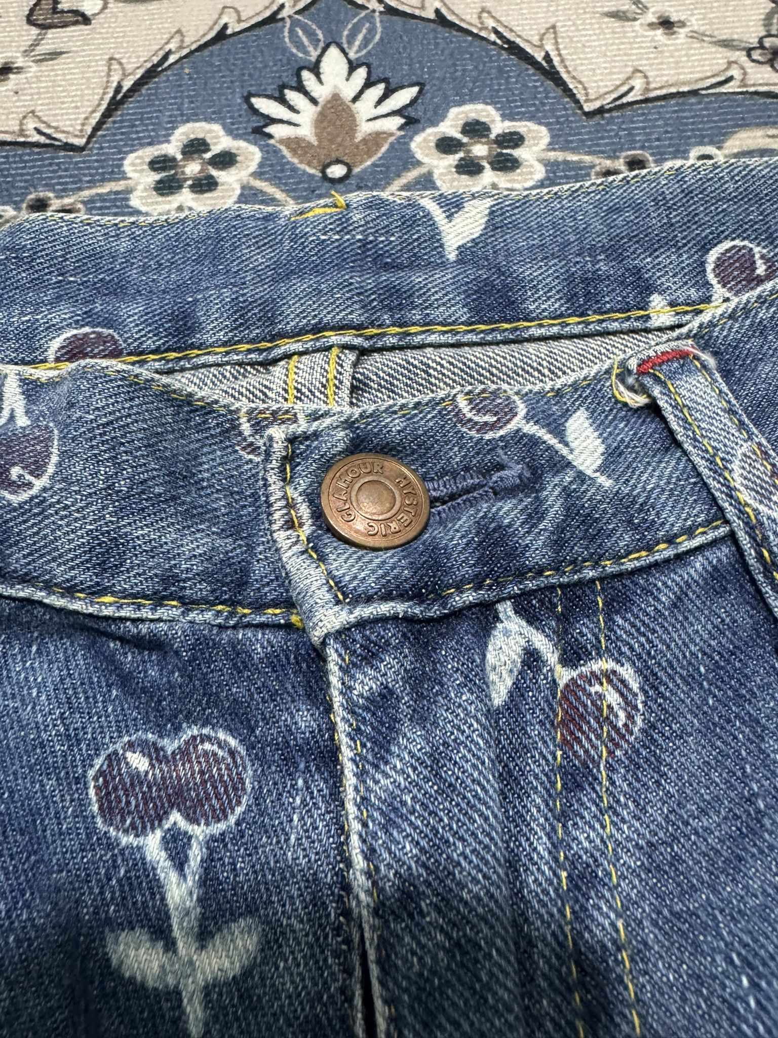 Beauty Beast × Hysteric Glamour × Japanese Brand Vintage hysteric Glamour Kinky Ankle Cut Print Jeans Size US 29 - 7 Thumbnail