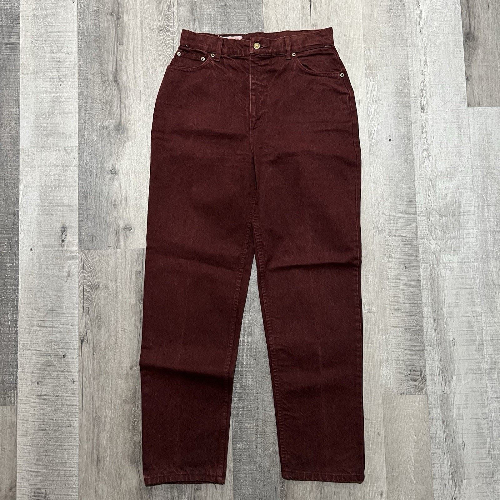 Guess VTG Guess Georges Marciano Jeans Women's Dark Red Tapered Size 30" / US 8 / IT 44 - 2 Thumbnail
