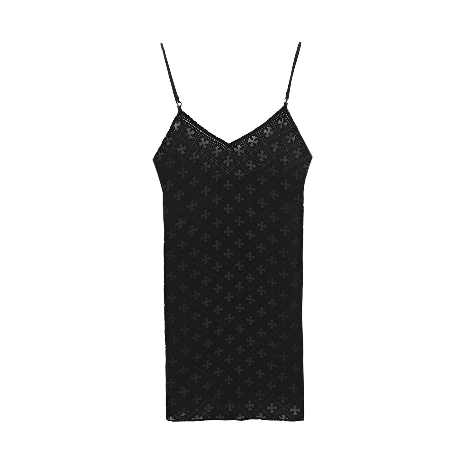 Chrome Hearts Chrome Hearts Velvet Black Hollow Cross Tank Top Size XS / US 0-2 / IT 36-38 - 1 Thumbnail