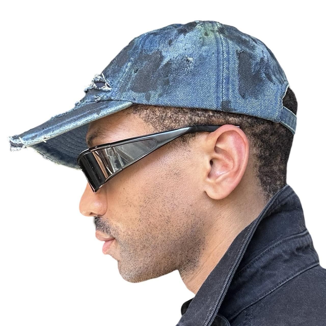 Other ASTROBOI* Black and Blue Faded Denim Hat Size ONE SIZE - 5 Thumbnail