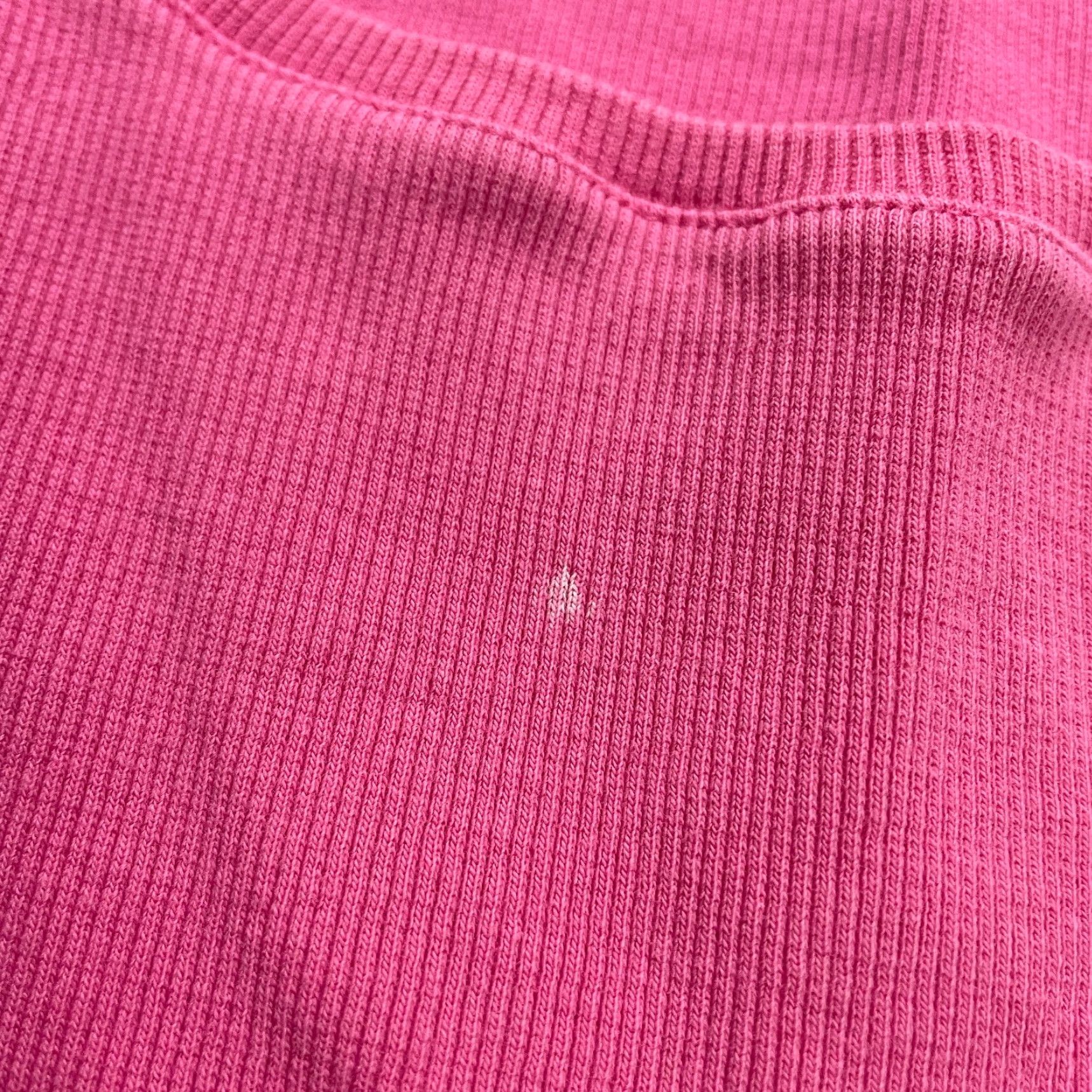 Lands' End Lands' End Women's Medium Pink Ribbed Knit Tank Top Casual Round Neck Sleeveless Size M / US 6-8 / IT 42-44 - 3 Thumbnail