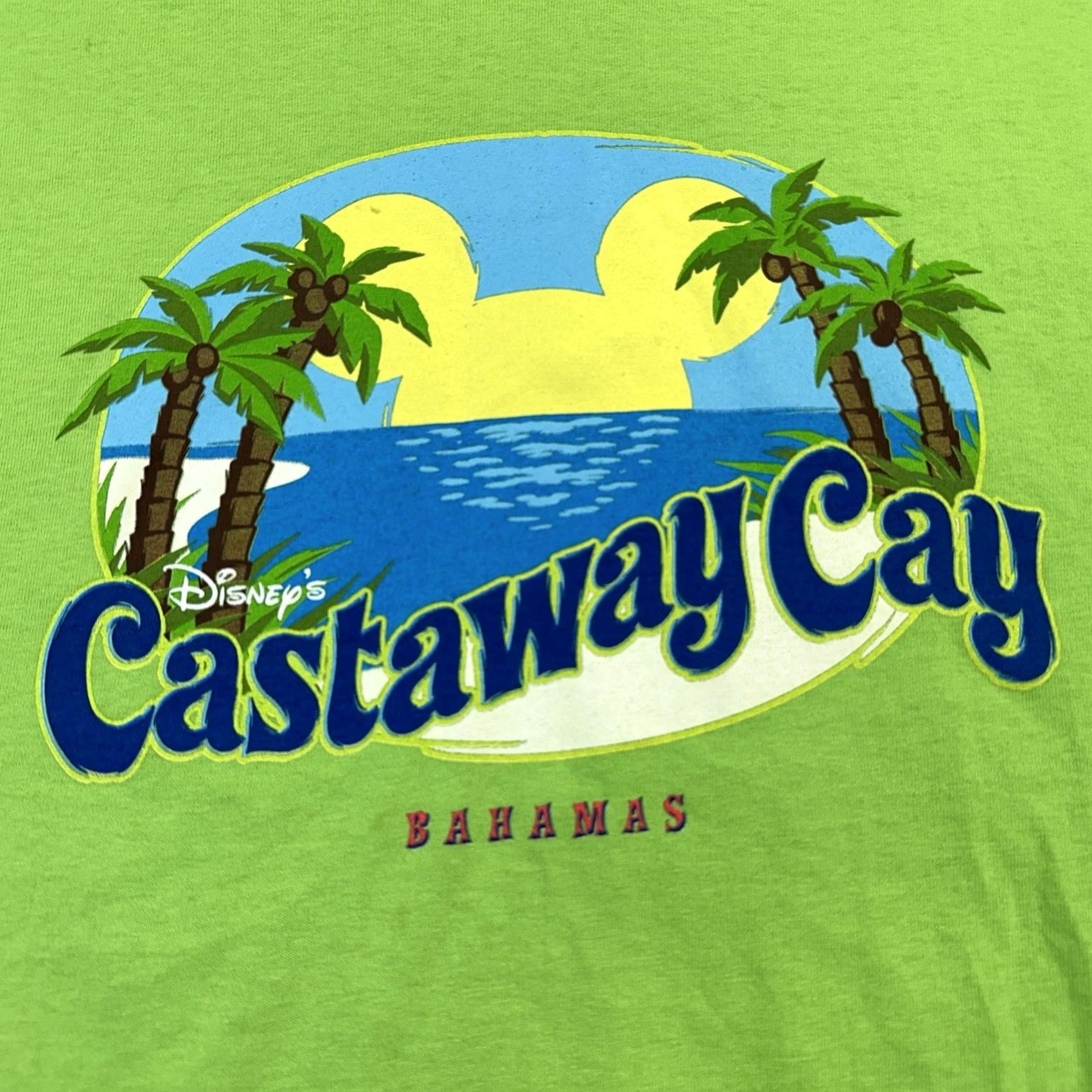 Disney VINTAGE Disney Castaway Cay Shirt Mens XL Green Mickey Deadstock Size US XL / EU 56 / 4 - 2 Thumbnail