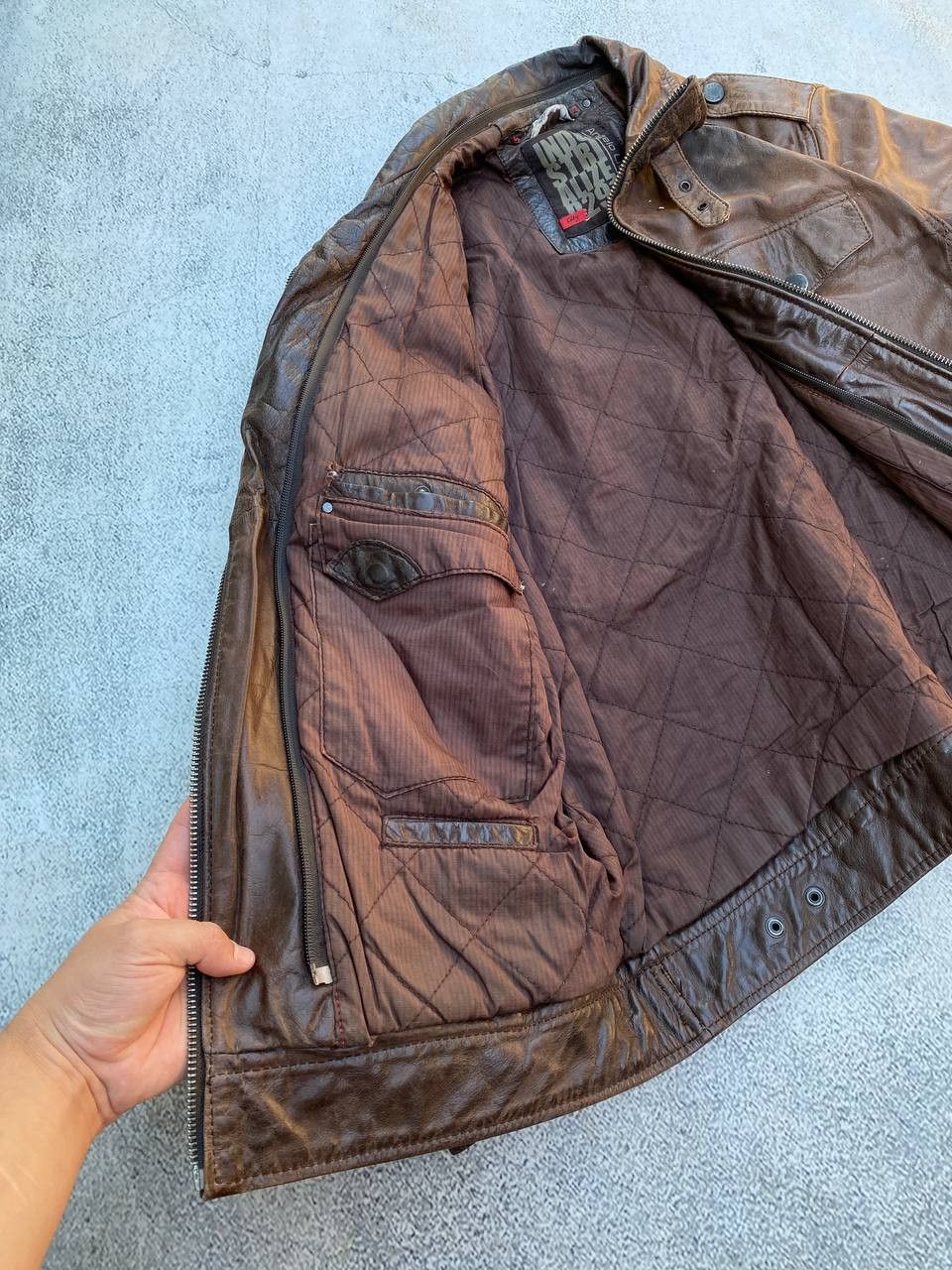 Other Leather Faded Avant Garde brown Rick Owens style Jacket Size US XL / EU 56 / 4 - 6 Thumbnail