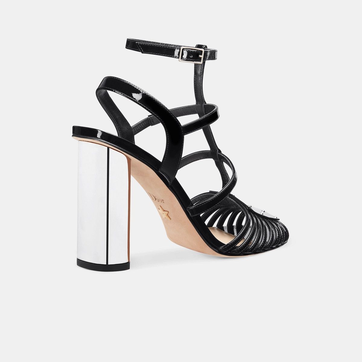Dior o1bcso1str1224 Sandal in Black Satin Size US 8 / IT 38 - 3 Thumbnail