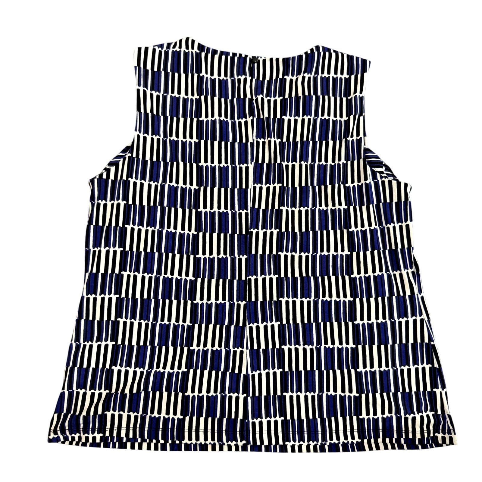 Calvin Klein Calvin Klein Petite Abstract Sleeveless Blouse, Size PXL Size XL / US 12-14 / IT 48-50 - 3 Thumbnail