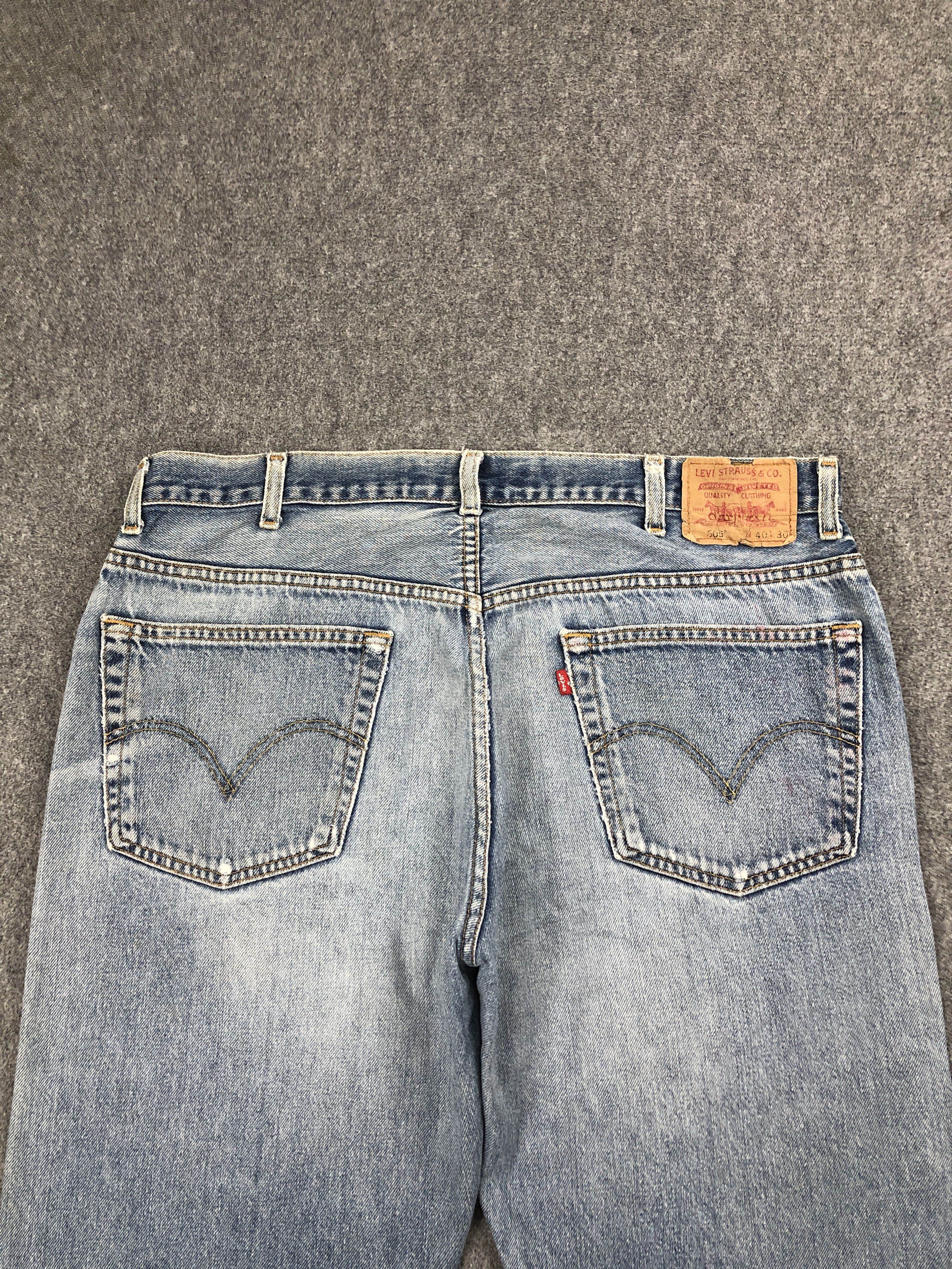 Levi's Vintage Levis 505 Faded Blue Jeans DP2478 Size US 39 - 4 Thumbnail