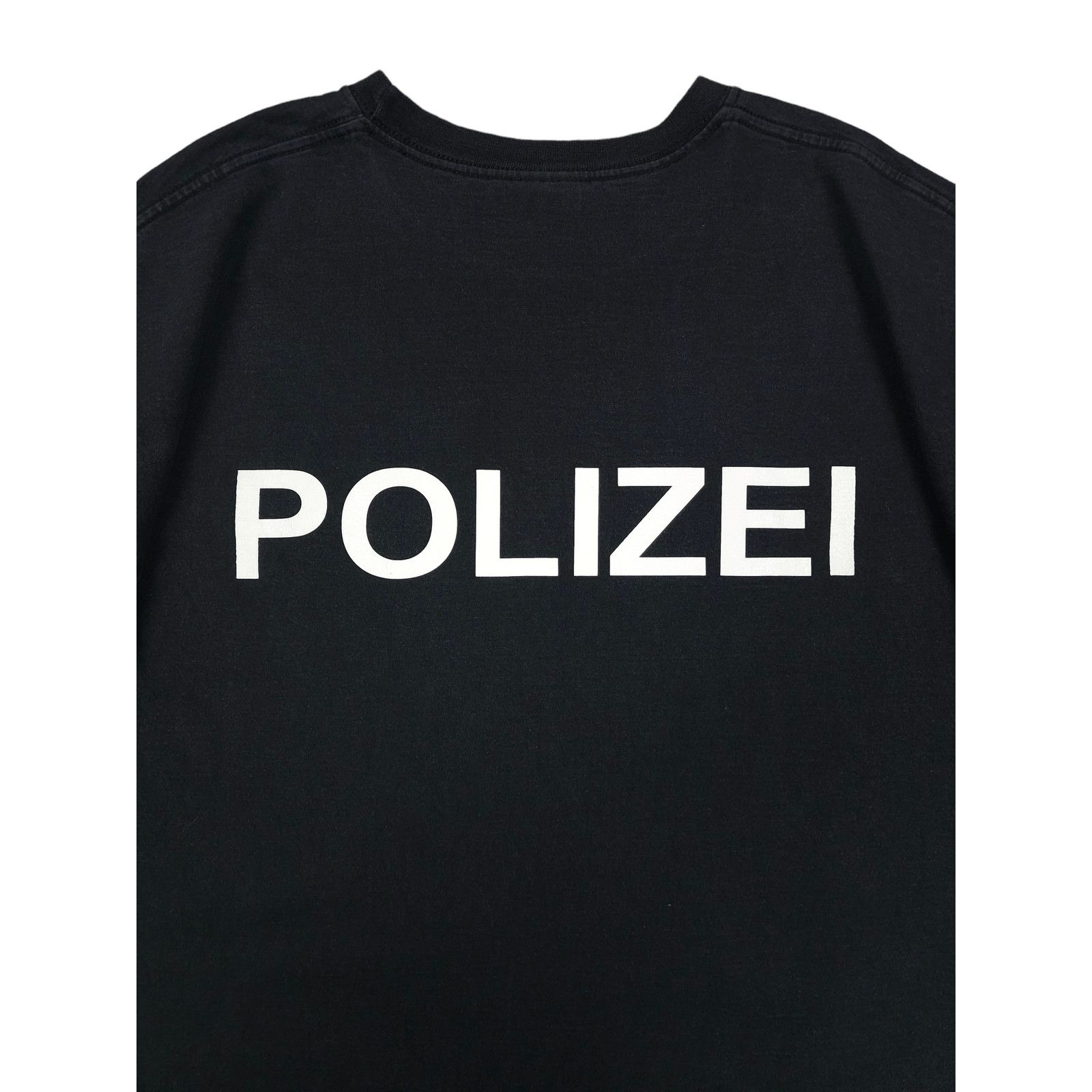 Vintage 💎 90s Vetements Style Faded Polizei T-shirt Size XL Kanye Size US XL / EU 56 / 4 - 3 Thumbnail