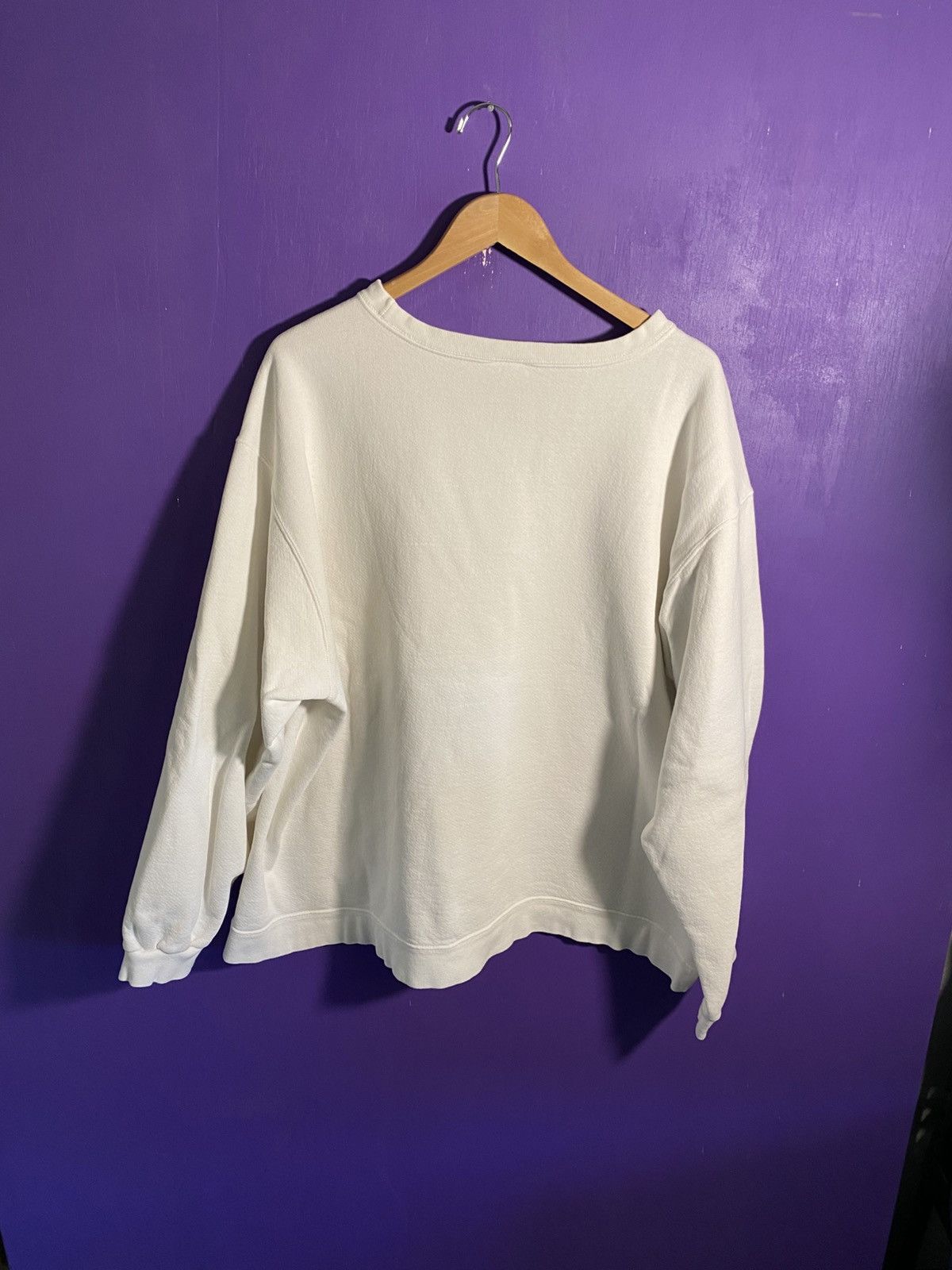 Nike Vintage 90s Nike simple swoosh white sweatshirt Size US XXL / EU 58 / 5 - 2 Thumbnail