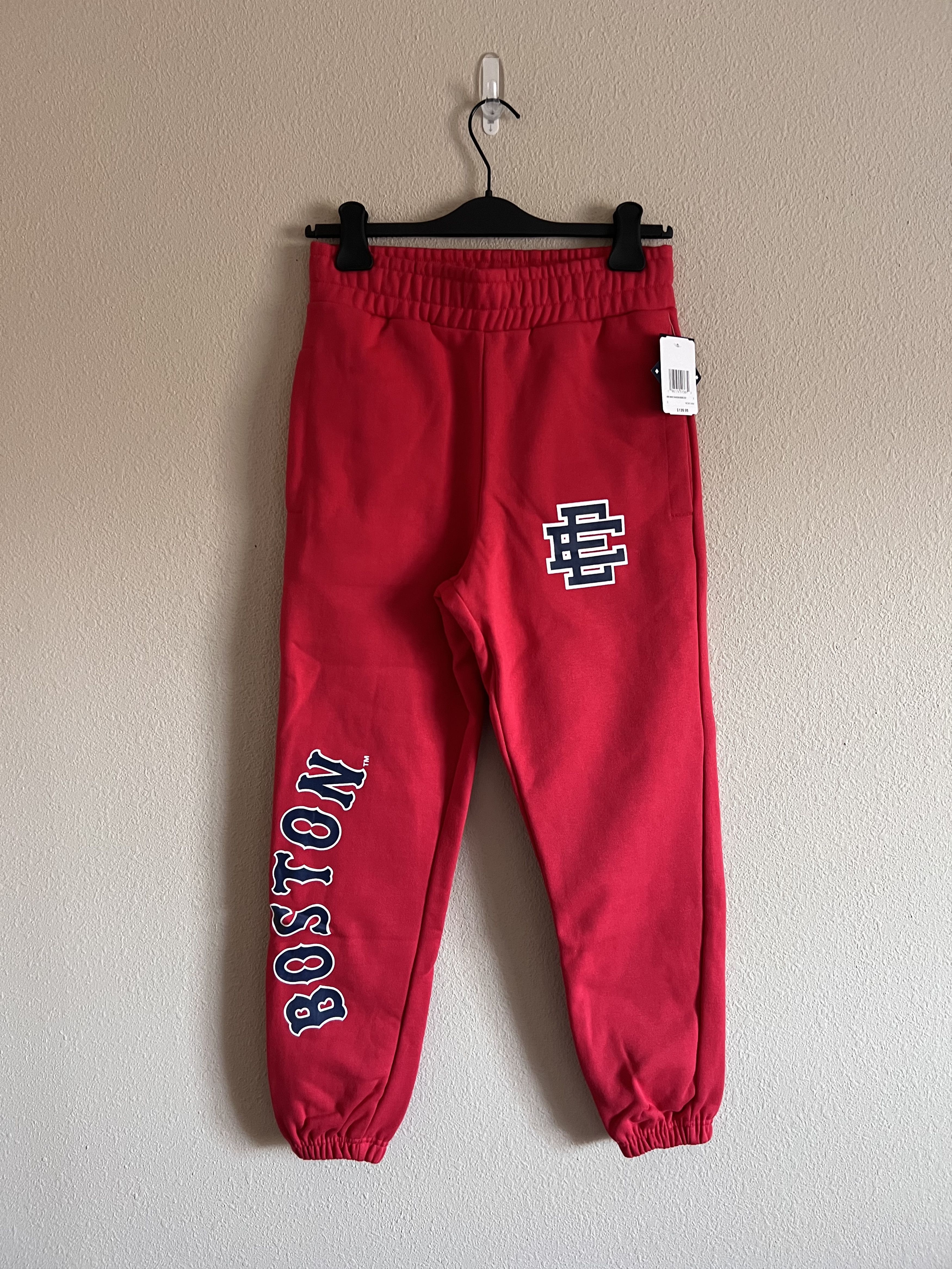 image of Eric Emanuel New Era Boston Red Sox Sweatpants In Red, Men's (Size 30)