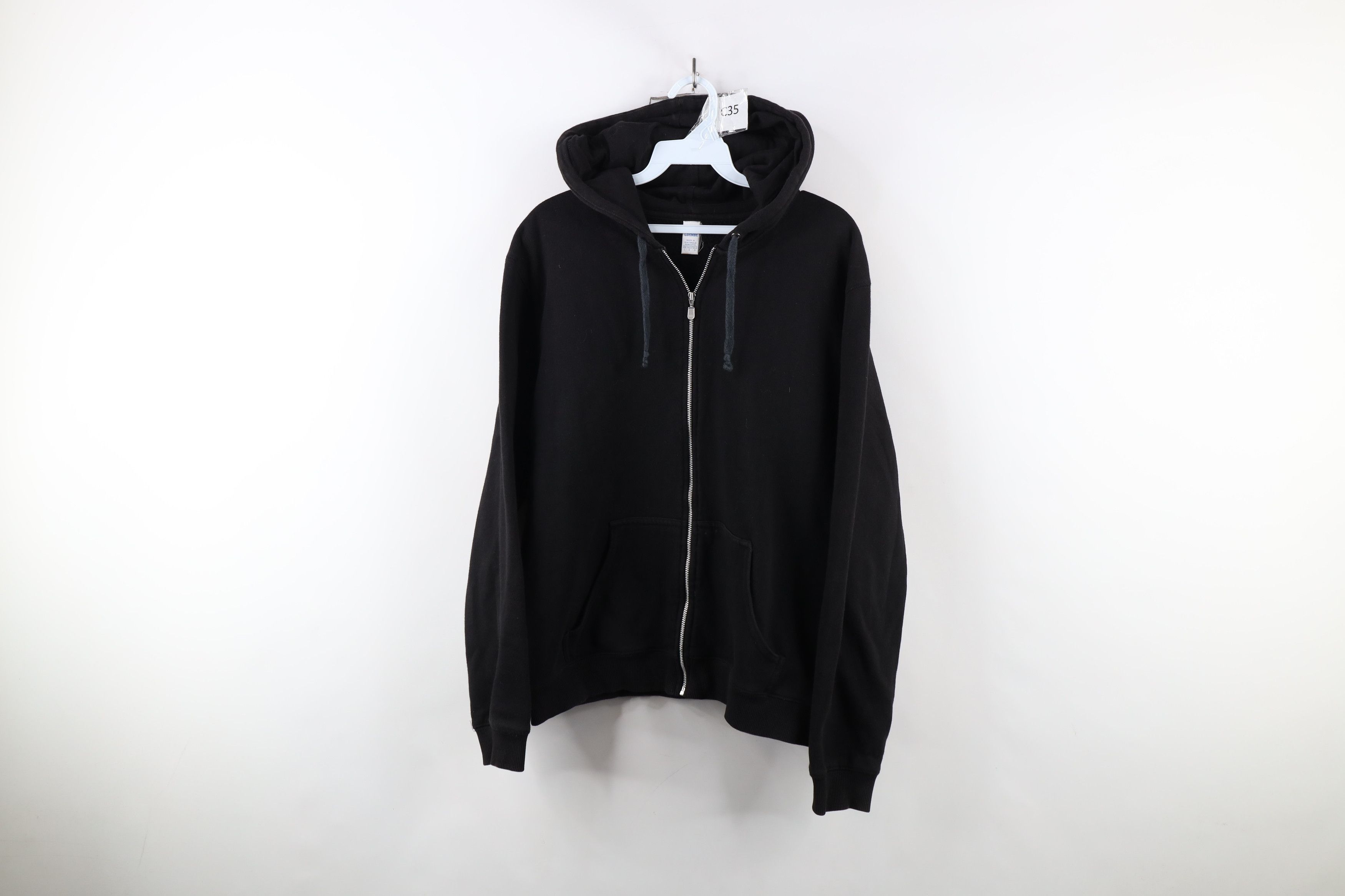Vintage Vintage 90s Streetwear Full Zip Hoodie Sweatshirt Black Size L / US 10 / IT 46 - 1 Thumbnail