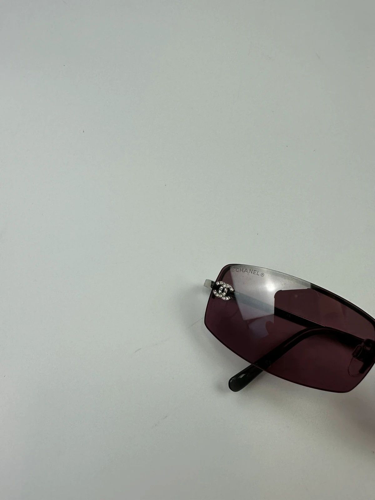 Chanel Chanel Purple Sunglasses Frame Rimless Strass Size ONE SIZE - 6 Thumbnail