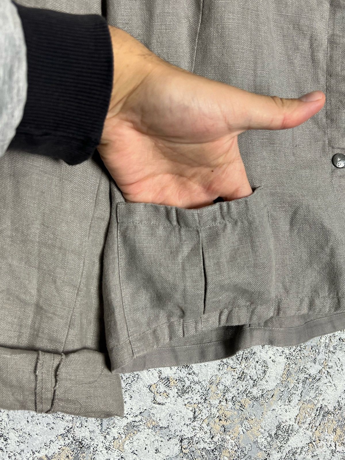 Designer × Vintage Katharina Hovman Women's Light Linen Jacket Blazer Size 36 Size XS / US 0-2 / IT 36-38 - 4 Thumbnail