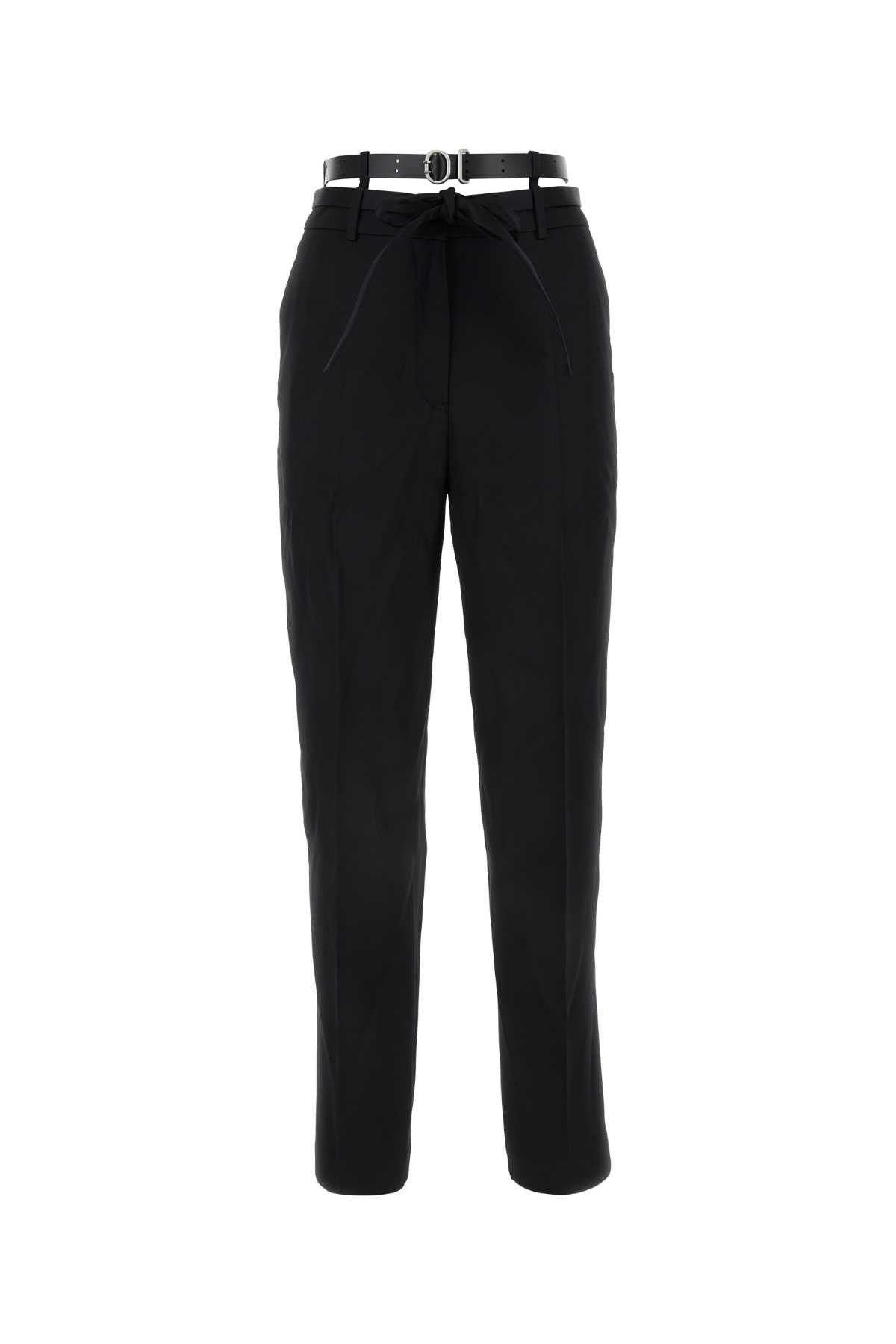 image of Jil Sander Black Satin Pant, Women's (Size 26)