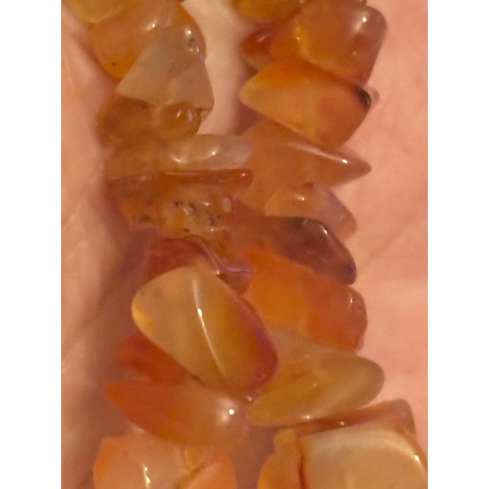 Other Natural Carnelian Chalcedony Chip Necklace 39” Single Strand Size ONE SIZE - 8 Thumbnail