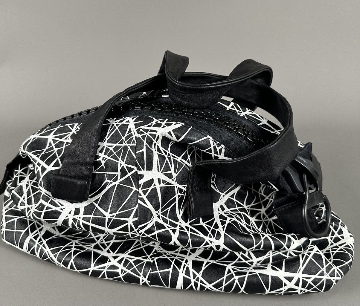 Yohji Yamamoto Kawa - Kawa Big Zipper Abstract Print Leather Hand Bag Size ONE SIZE - 7 Thumbnail