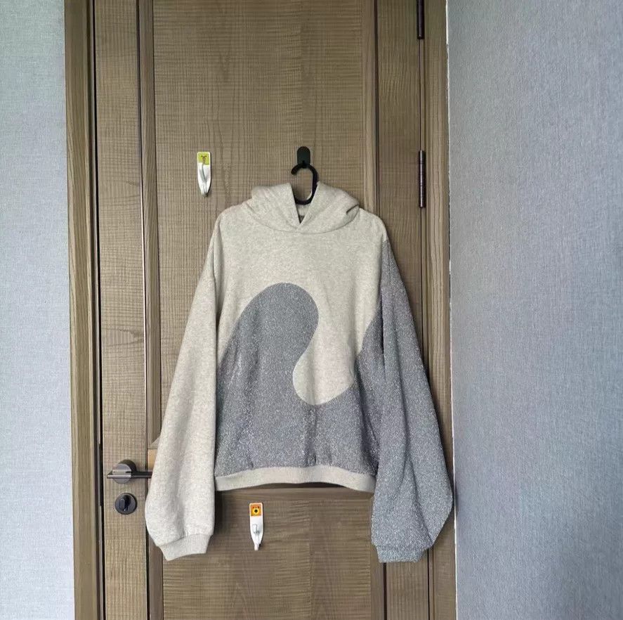 Dior erl dior gray hooded sweatshirt with sparkle Size US M / EU 48-50 / 2 - 1 Thumbnail