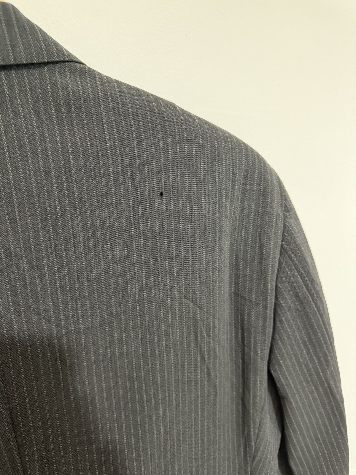 Giorgio Armani Vintage Giorgio Armani Double Breasted Stripe Blazer Size 44R - 10 Thumbnail