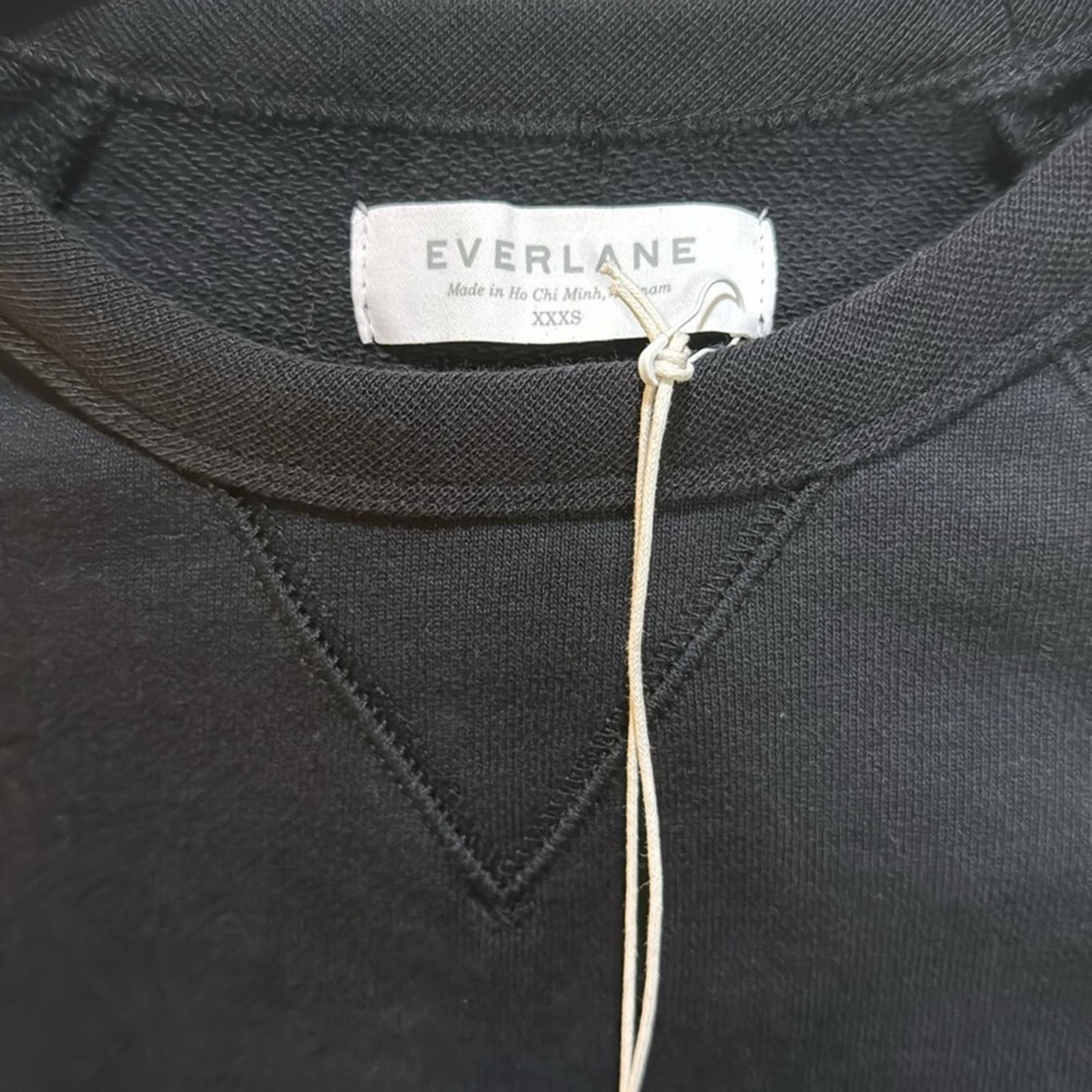 Everlane Everlane The Unisex French Terry Crew - Washed Black Sz XXXS Size XXS / US 00 / IT 34 - 5 Thumbnail