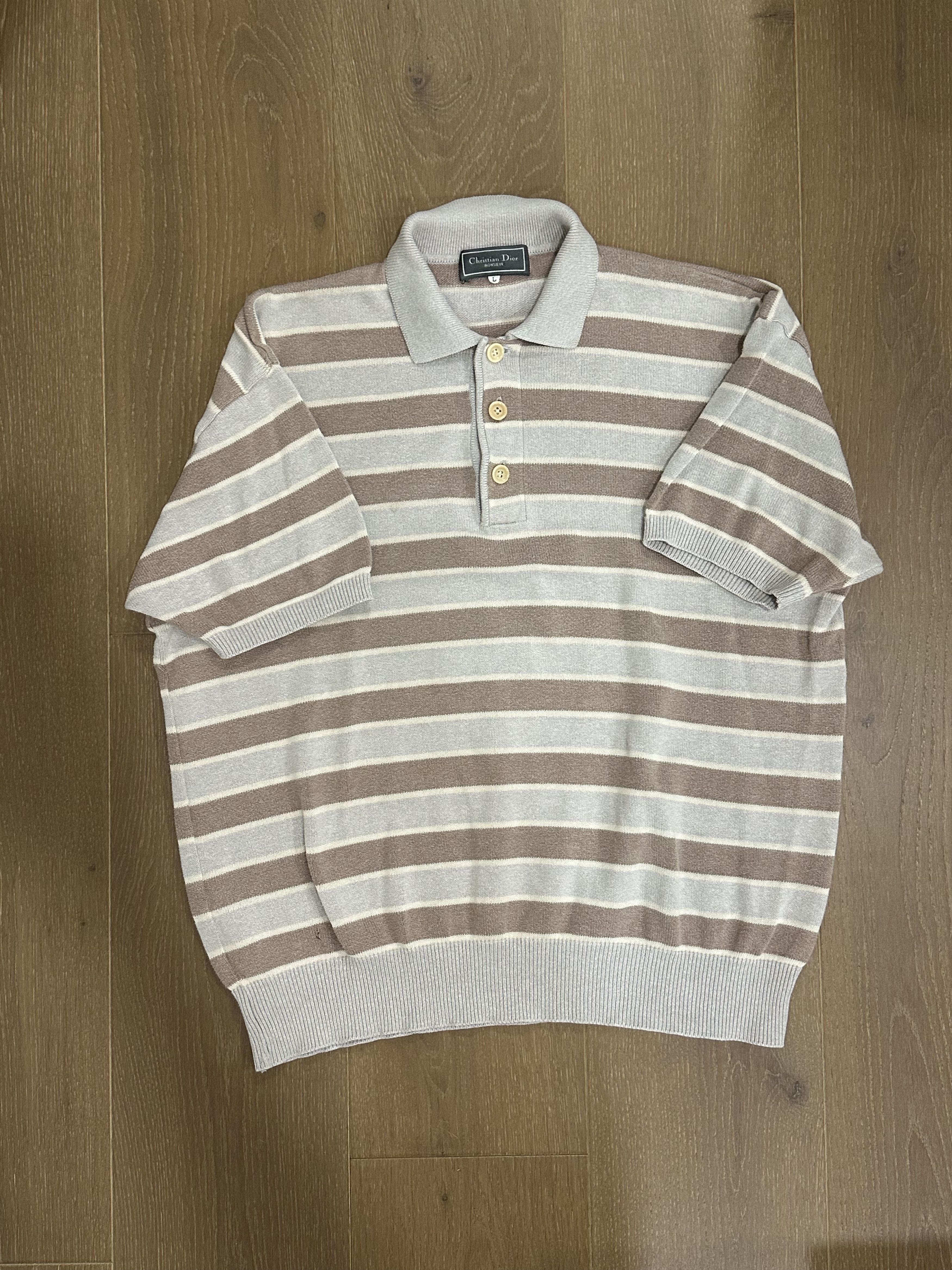 Dior × Vintage Vintage Dior Knit Polo Size US L / EU 52-54 / 3 - 2 Thumbnail