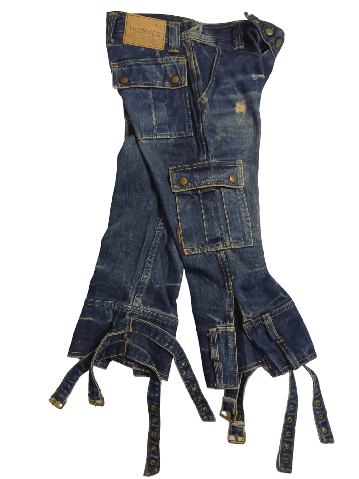 💥Hysteric Glamour💥 Low Rise Bondage Cropped Denim