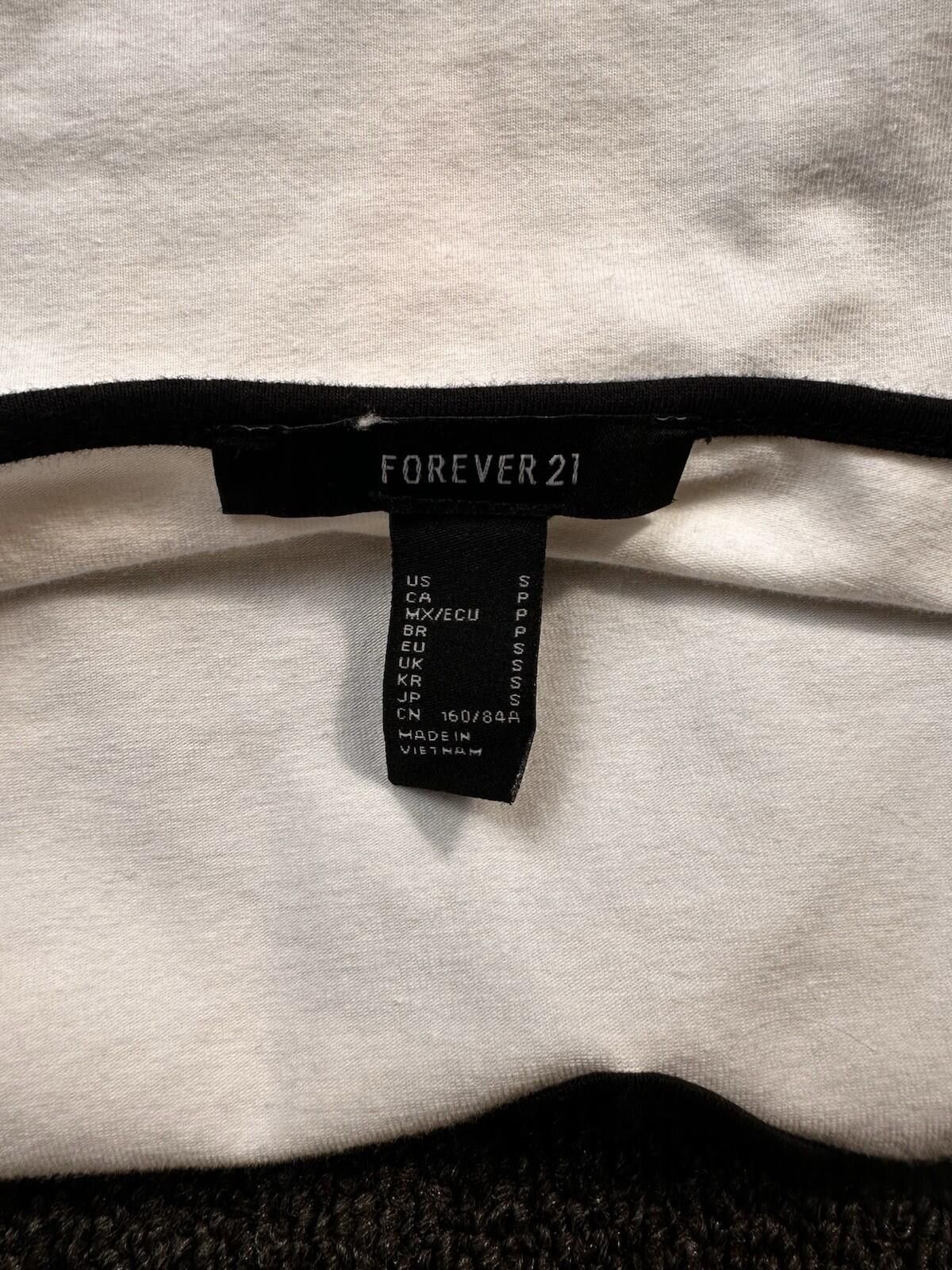 Forever 21 Forever 21 White/Black Halter V-Neck Bodysuit Solid Size S Size ONE SIZE - 2 Thumbnail