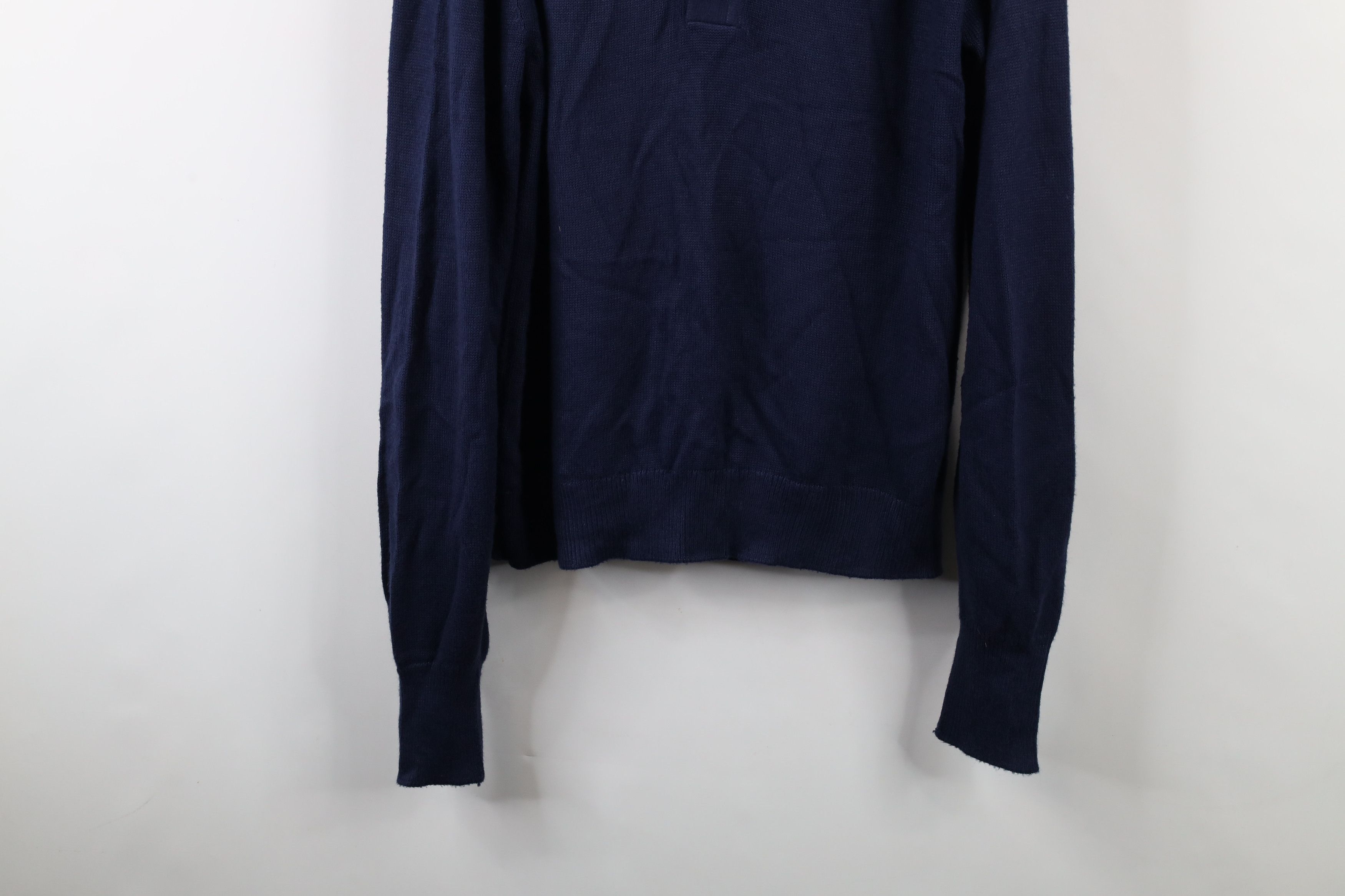 Vintage Vintage 70s Streetwear Collared Pullover Polo Sweater Blue Size US L / EU 52-54 / 3 - 3 Thumbnail