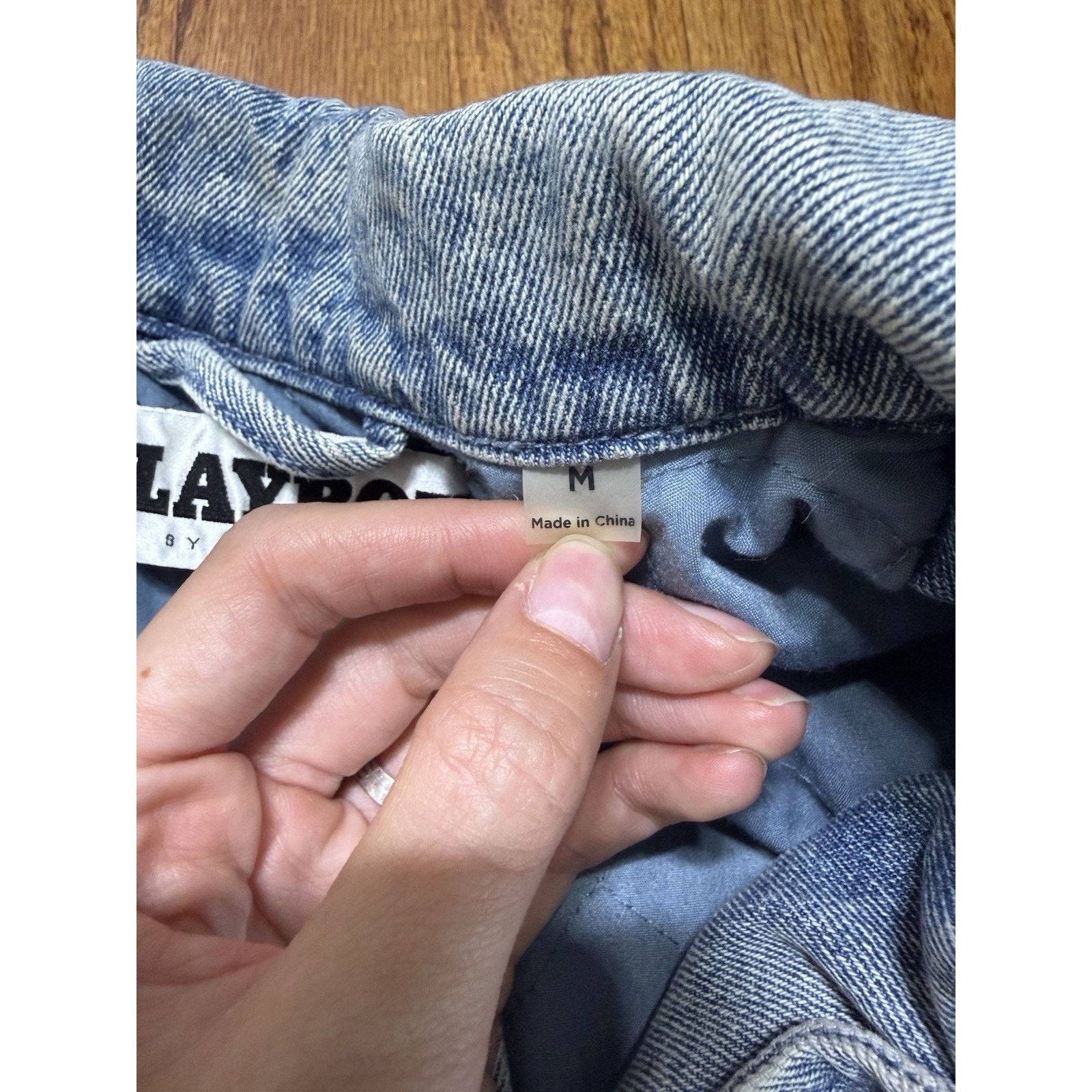 Pacsun PacSun x Playboy Vintage Inspired Denim Varsity Jacket Size US M / EU 48-50 / 2 - 11 Thumbnail