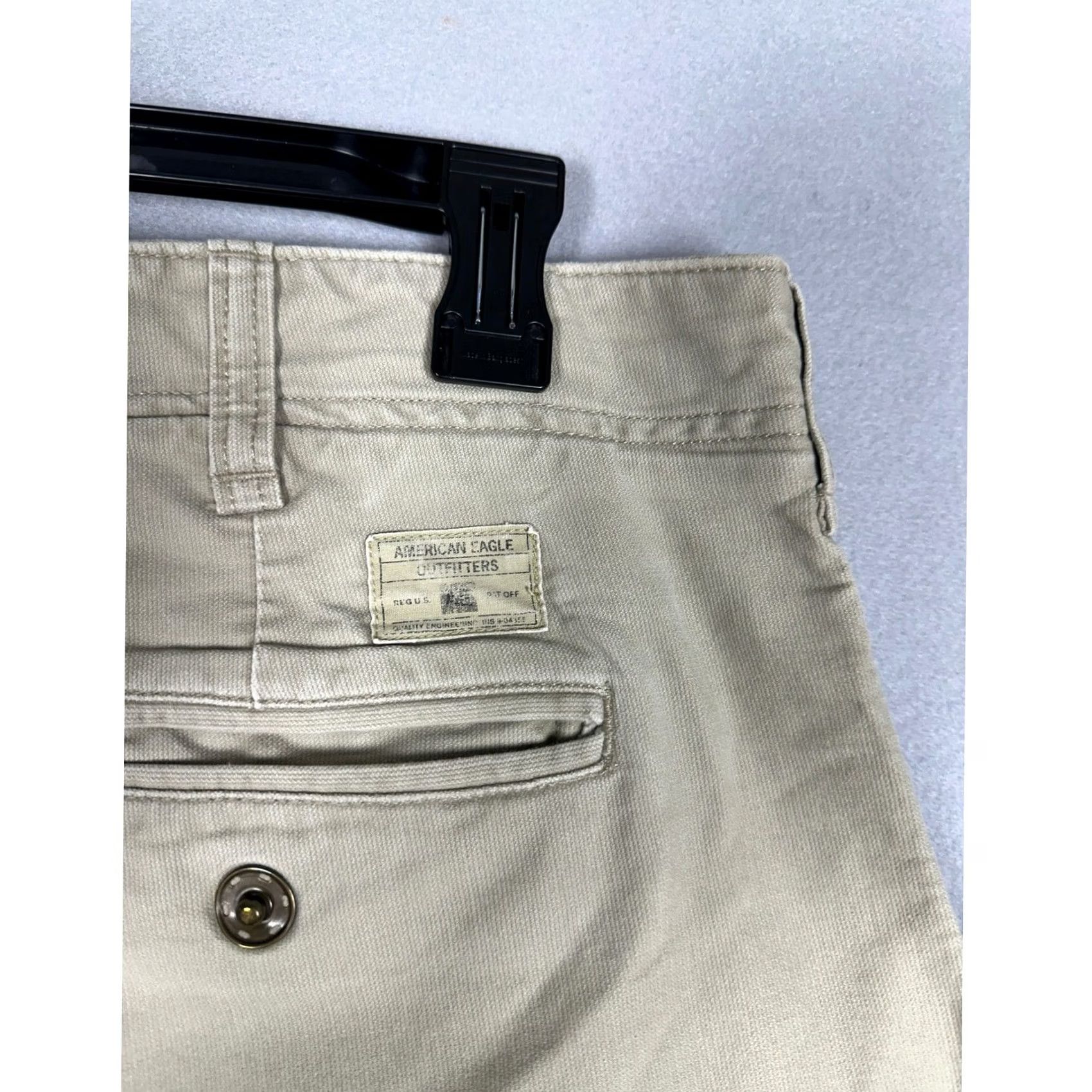 American Eagle Outfitters VINTAGE American Eagle Cargo Pants Mens 36x32 Khaki Straight Loose Button Fly Size US 36 / EU 52 - 7 Thumbnail