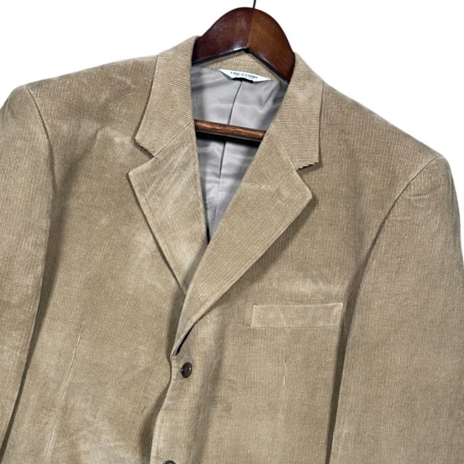 Linea Linea Uomo Corduroy Blazer Mens 48L Sport Coat Cotton Size 48L - 4 Thumbnail