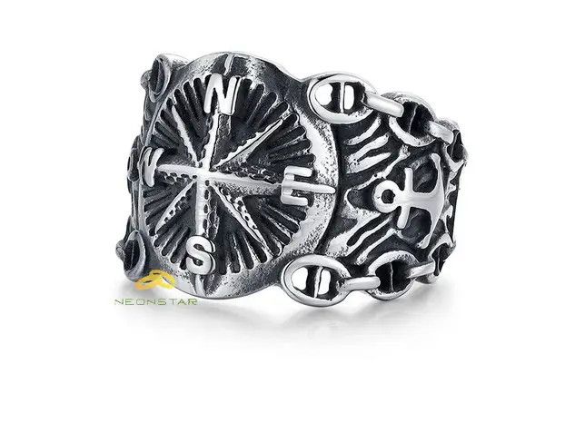 Japanese Brand × Jewelry × Vintage Compass Shape Cool Rings Size ONE SIZE - 3 Thumbnail