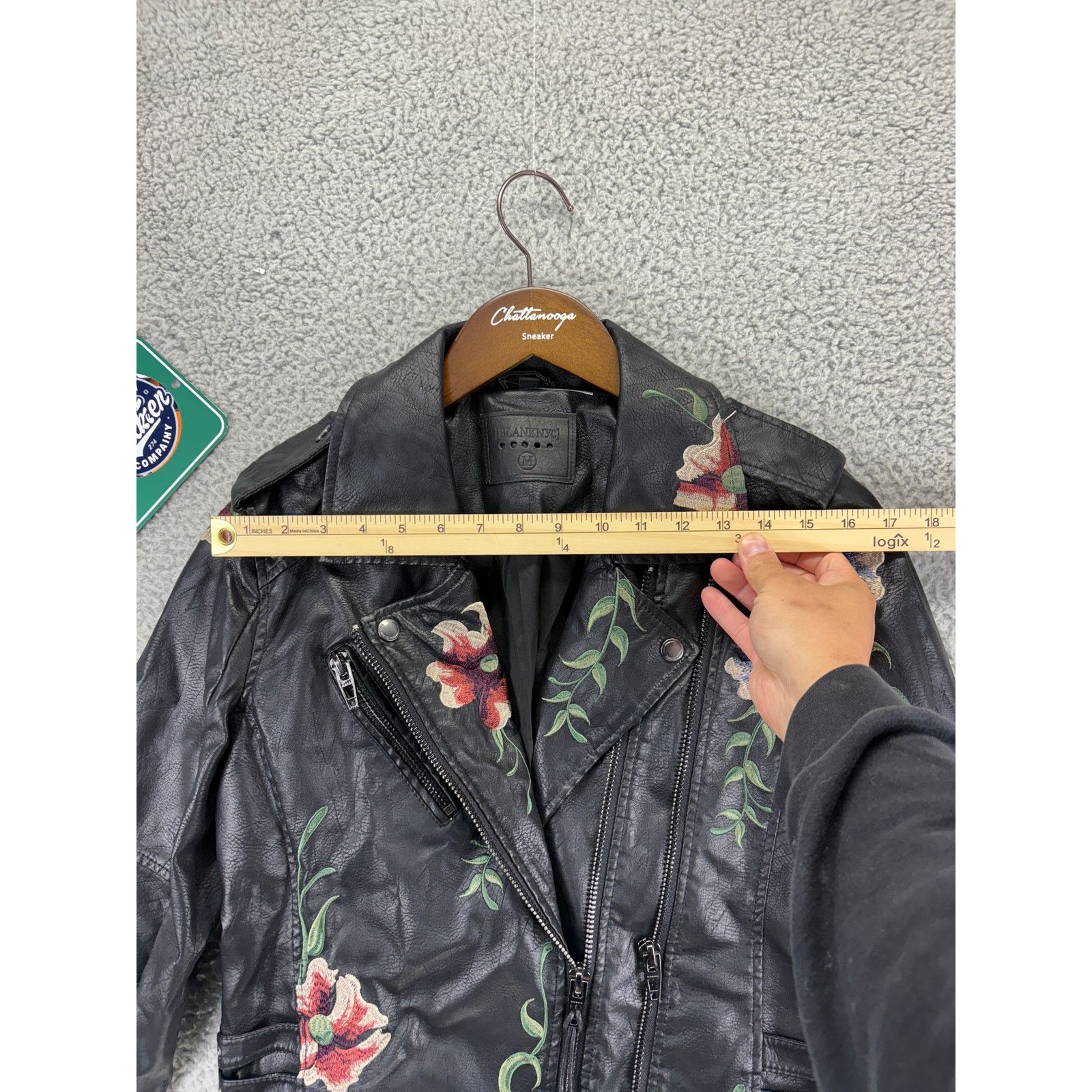 BLANKNYC Blank NYC Faux Leather Moto Embroidered Jacket Womens M Size M / US 6-8 / IT 42-44 - 3 Thumbnail